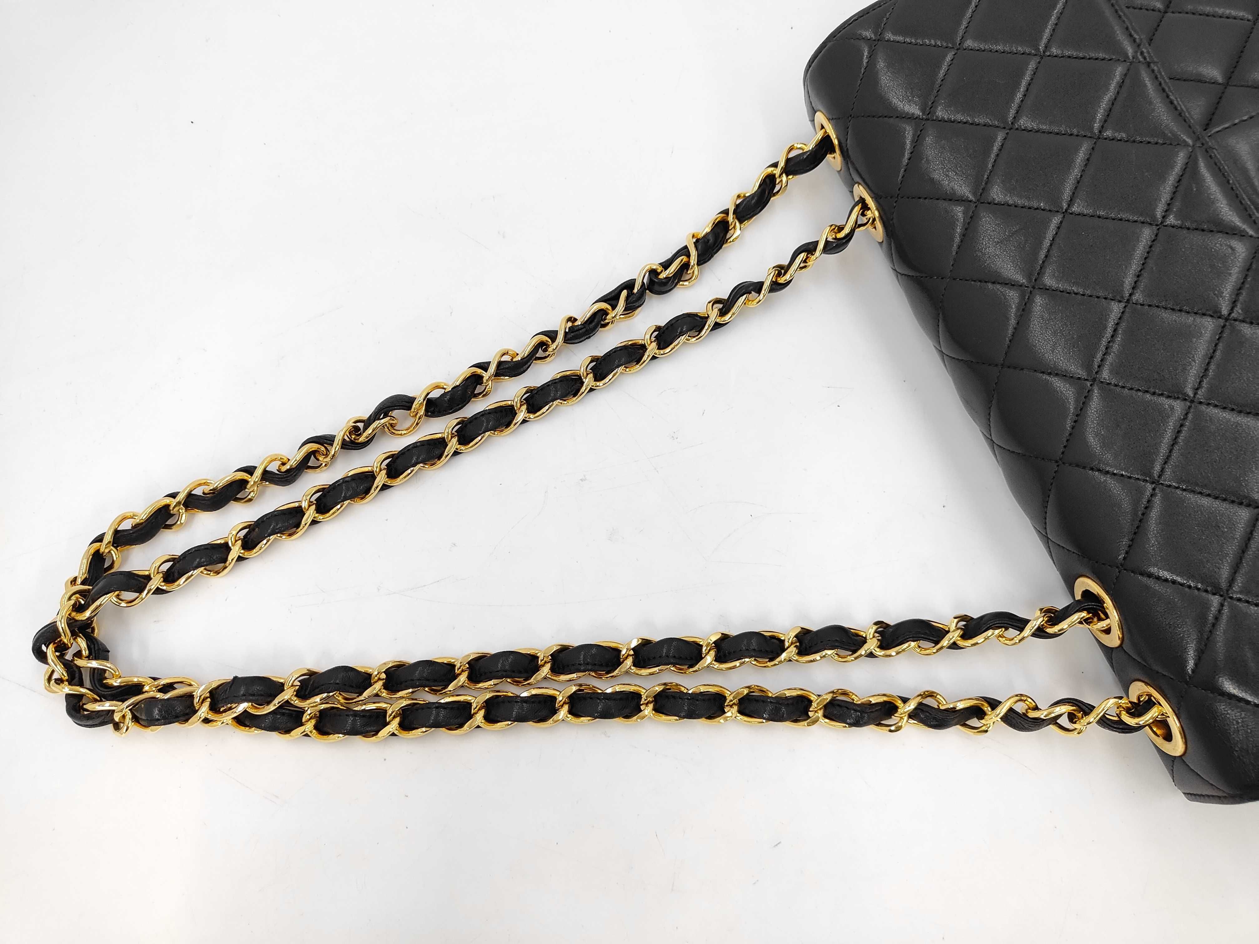 Large Matelassé Lambskin Shoulder Bag — view 5