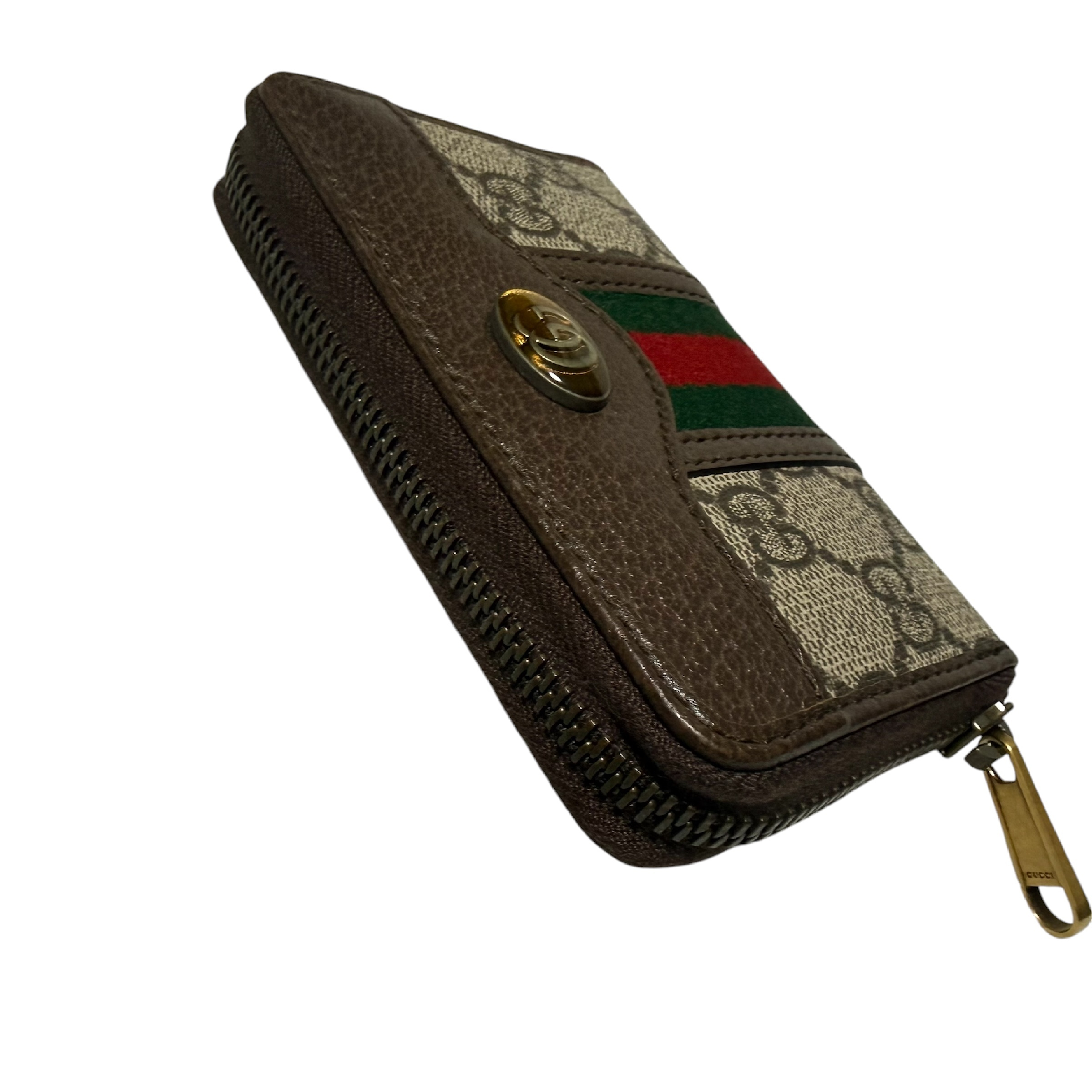 GG Supreme Sherry Round Zipper Coin Case — view 3