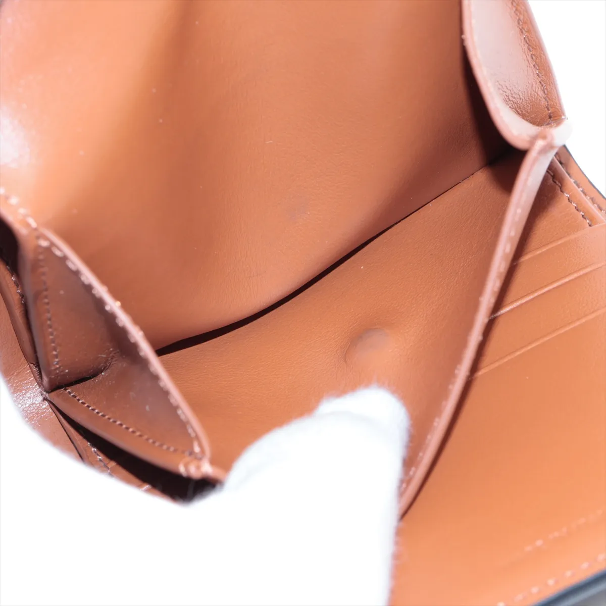 Triomphe Small Flap Wallet, PVC x Leather, Compact Wallet, Brown — view 7