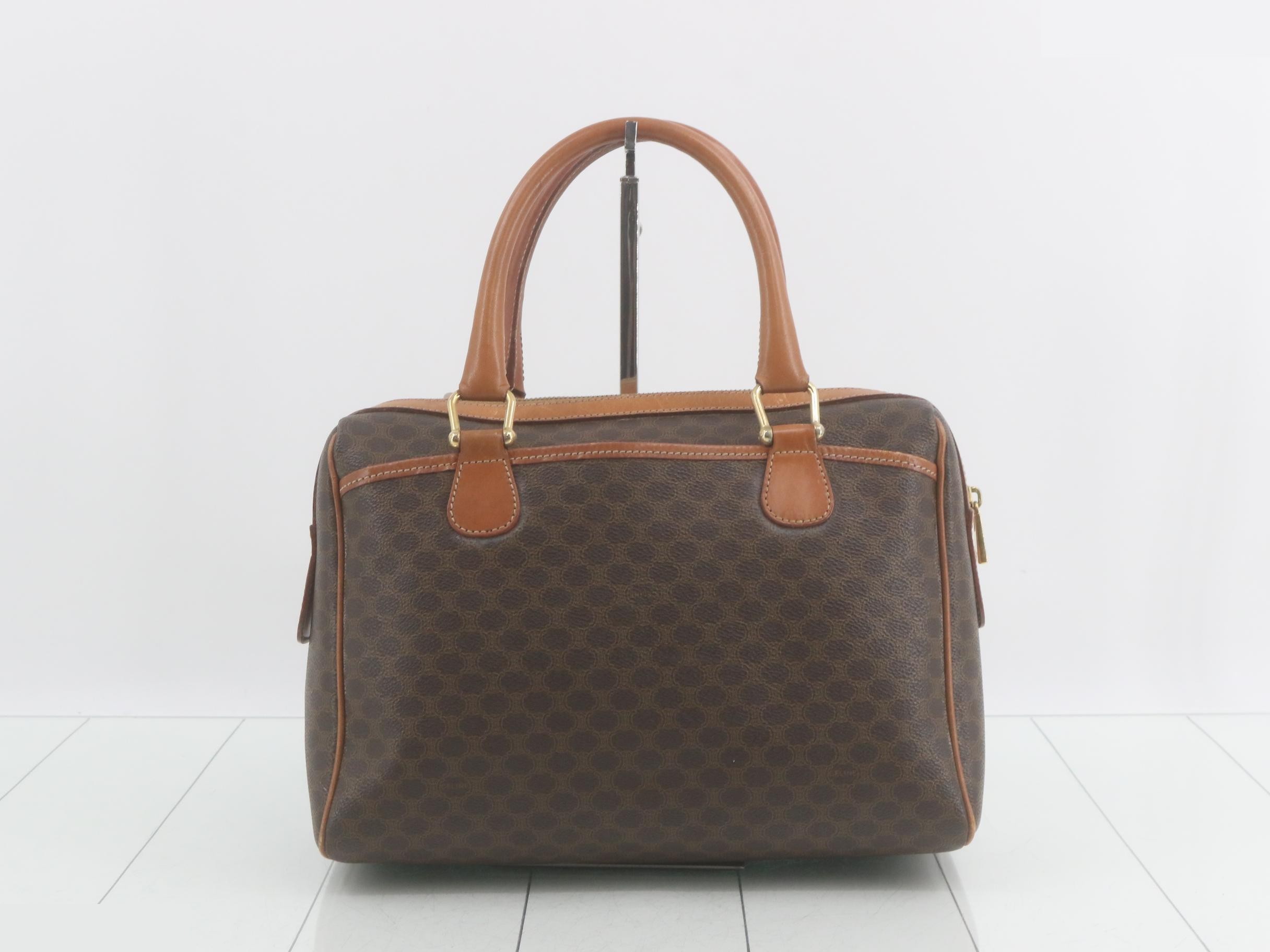 Macadam Boston Bag, Brown, Gold Hardware — view 2