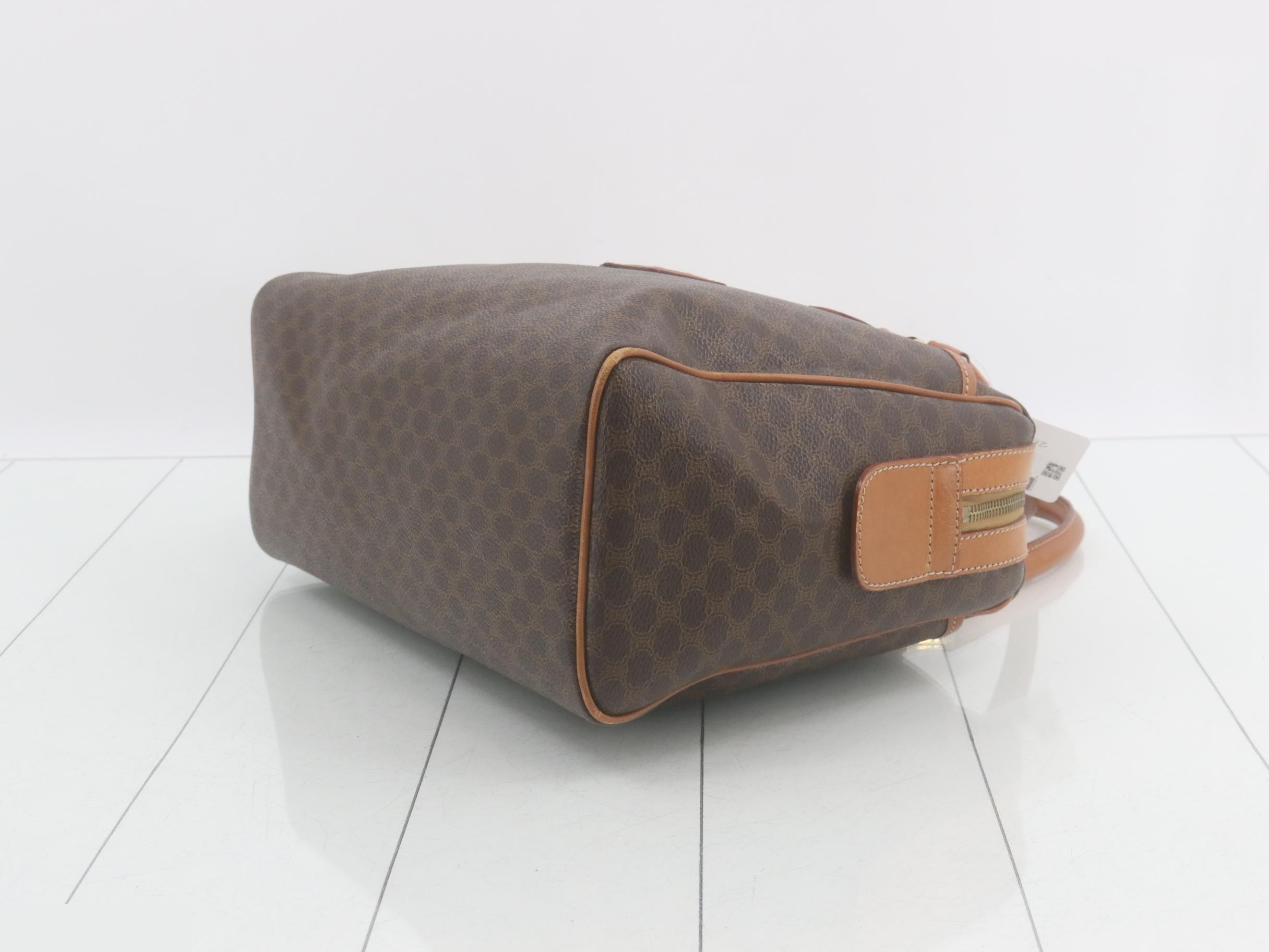 Macadam Boston Bag, Brown, Gold Hardware — view 6