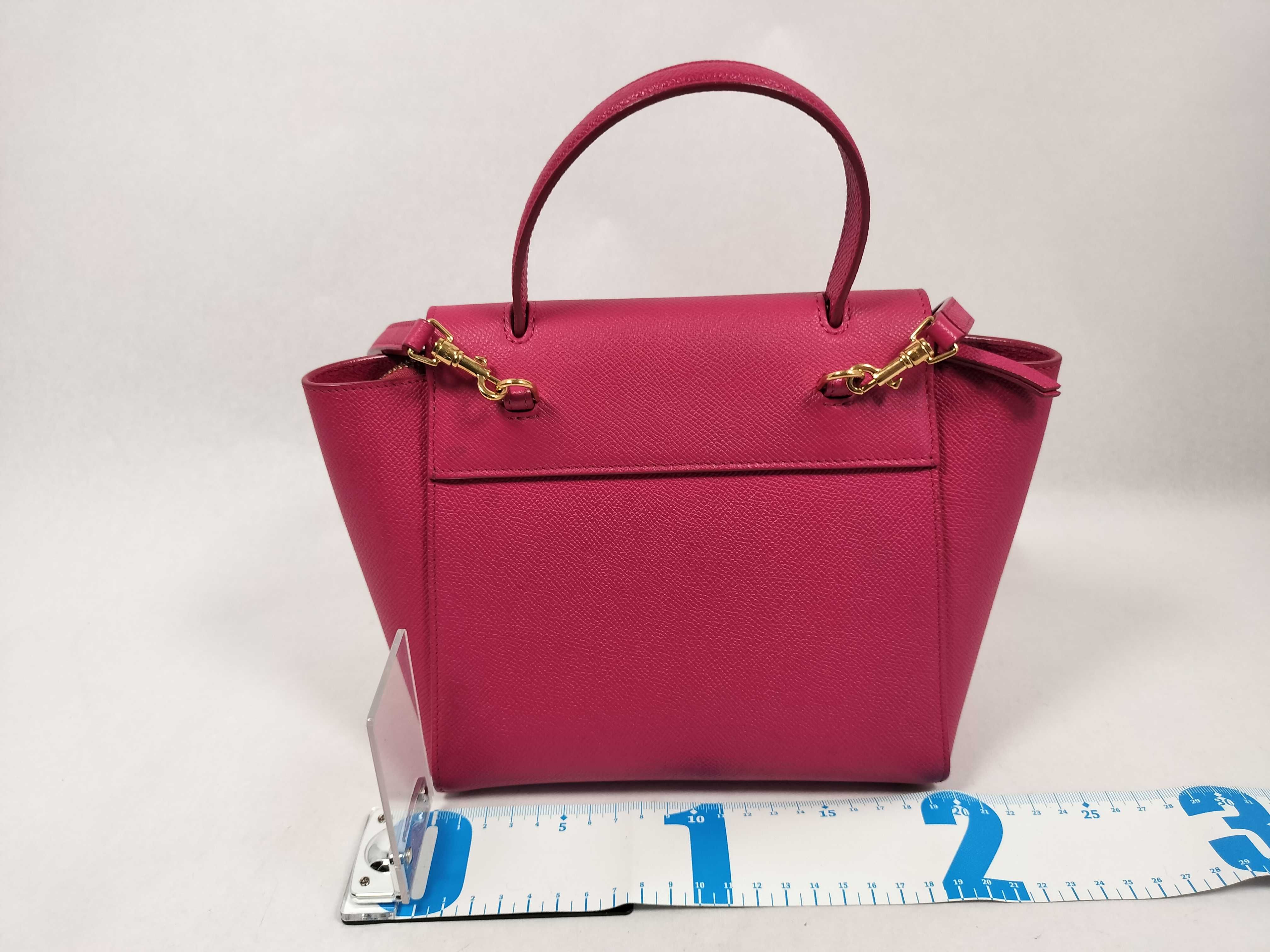 Belt Bag Nano Pink Leather 2-way Handbag — view 2