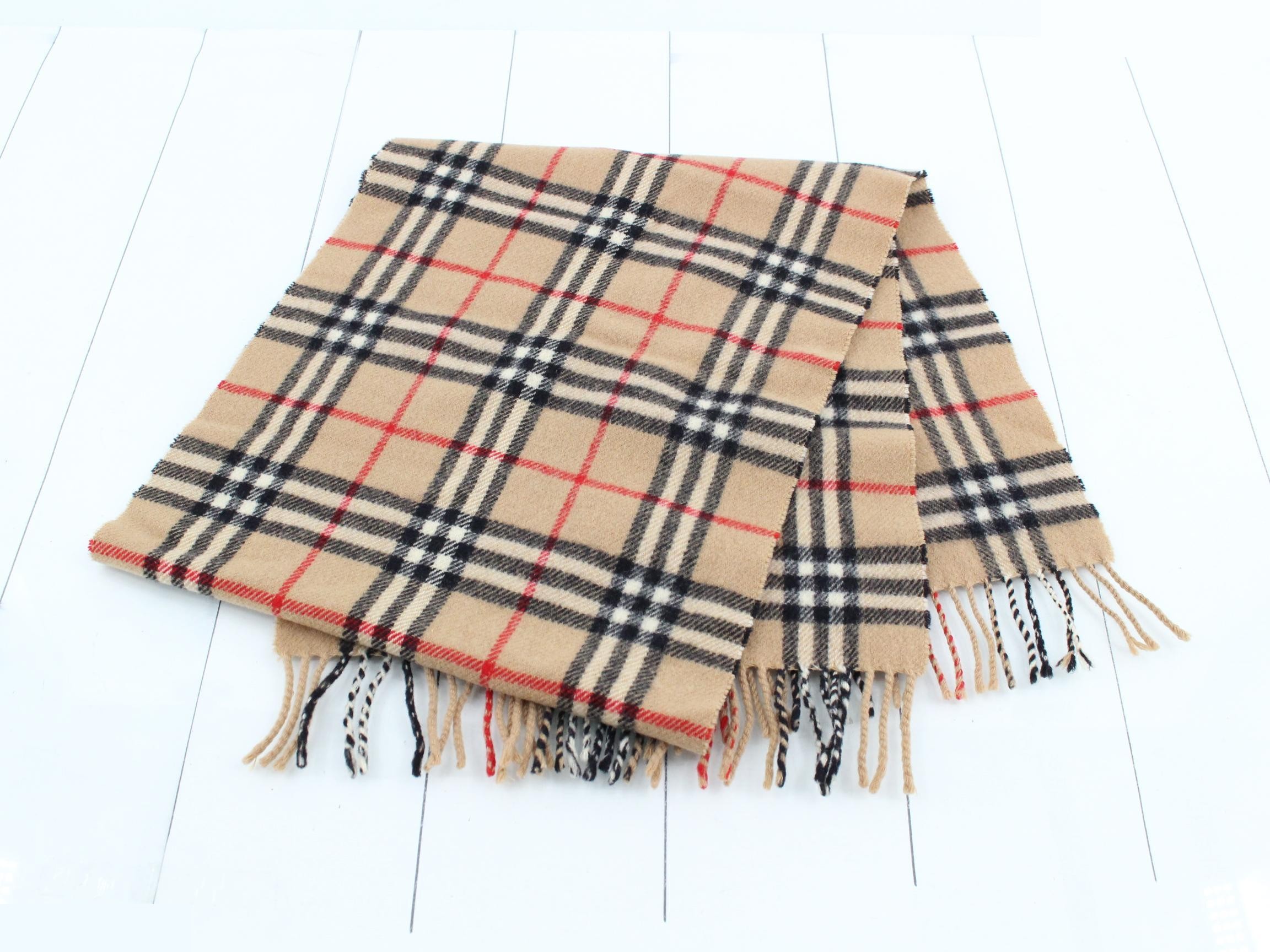 check pattern, 100% lamb's wool, beige. — view 3
