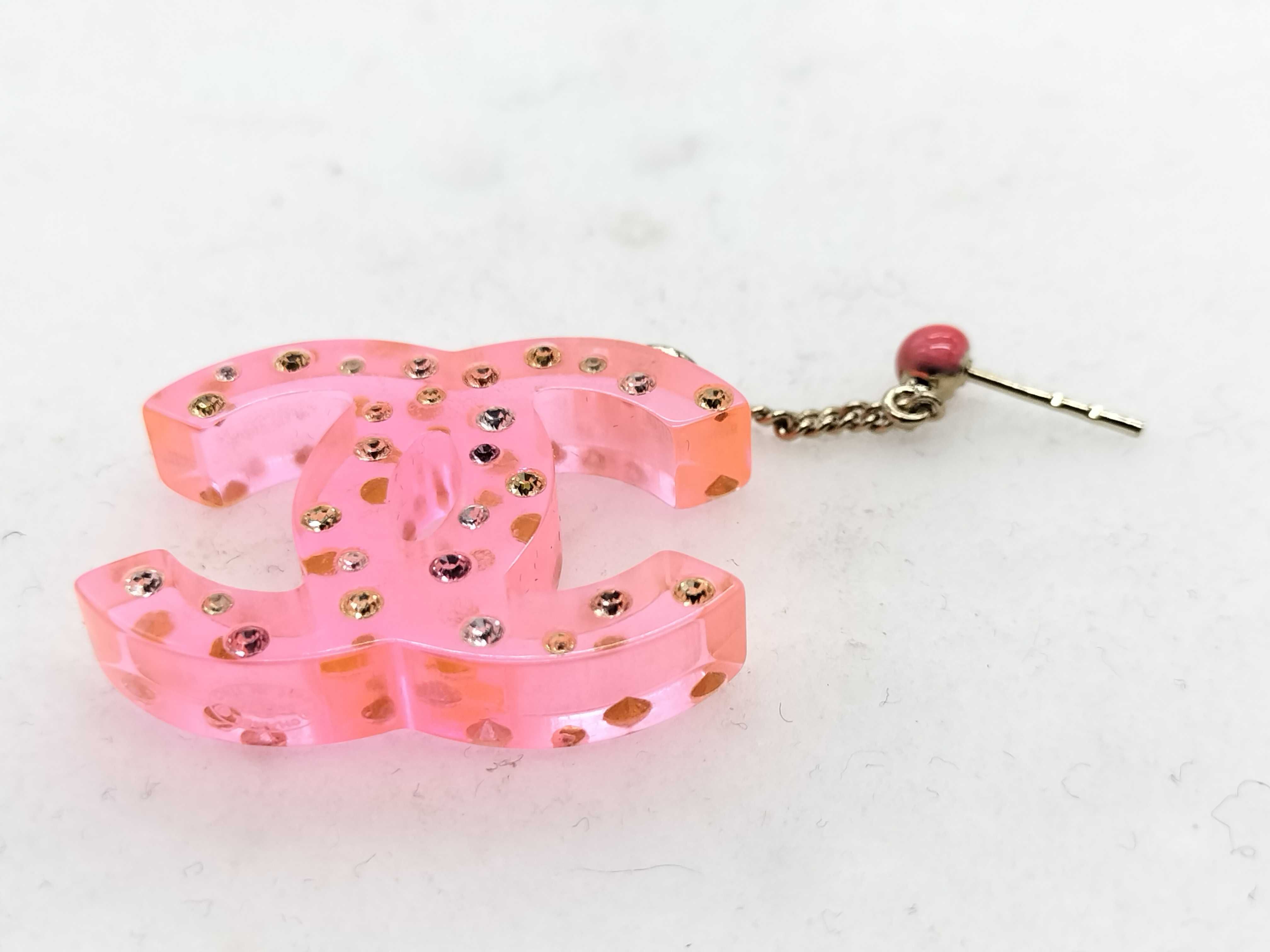 04A Coco Rhinestone Earrings, Pink, Large, Set of 2 — view 5