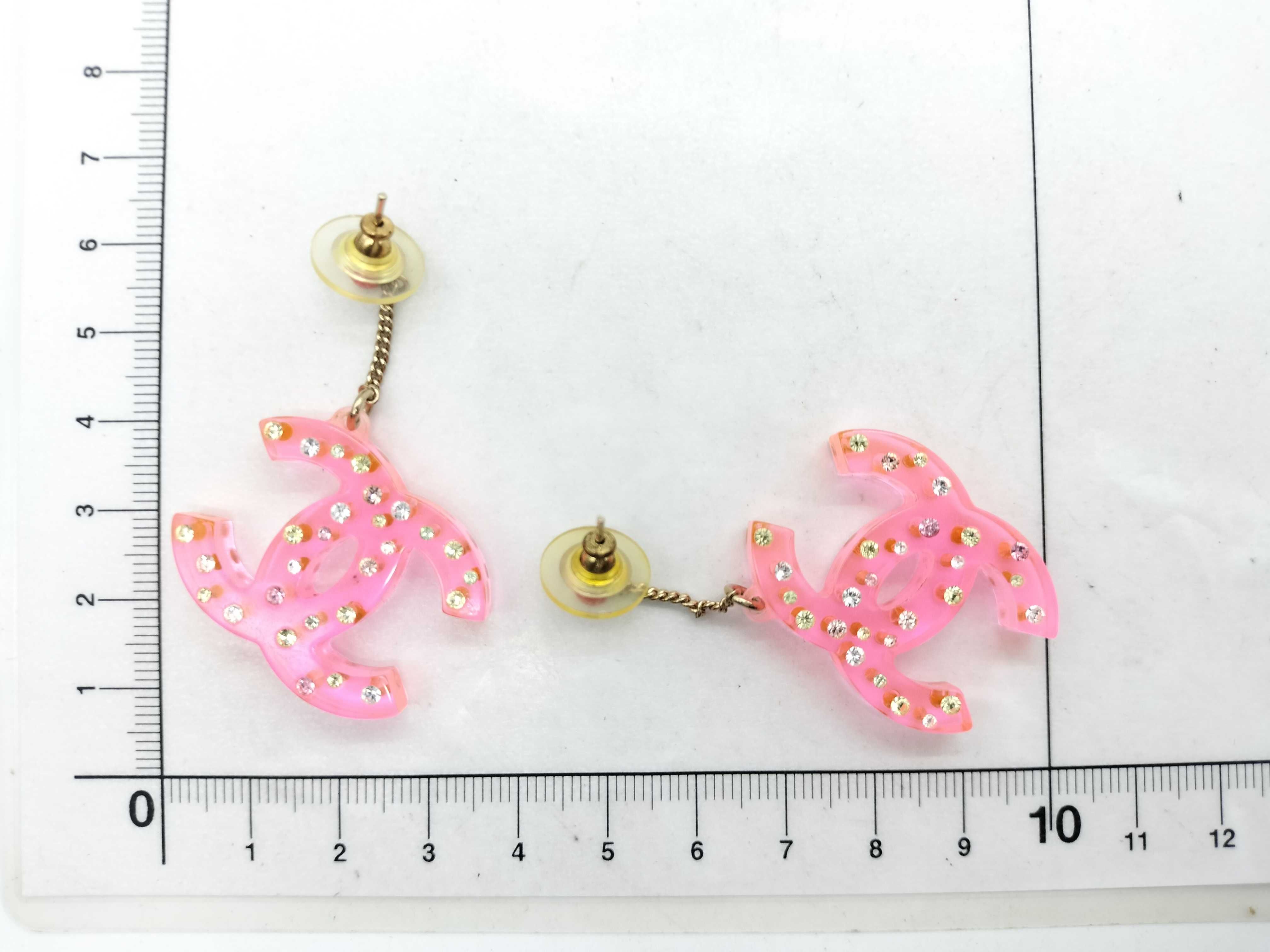 04A Coco Rhinestone Earrings, Pink, Large, Set of 2 — view 8