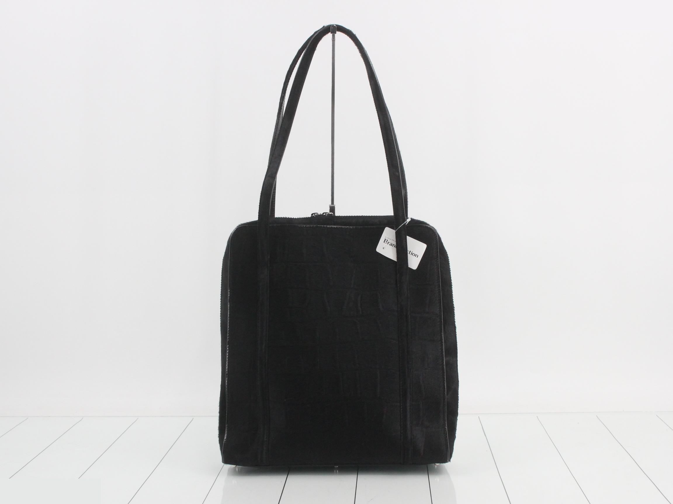 calfskin tote bag, black, 002 2058 0435 5 — view 2