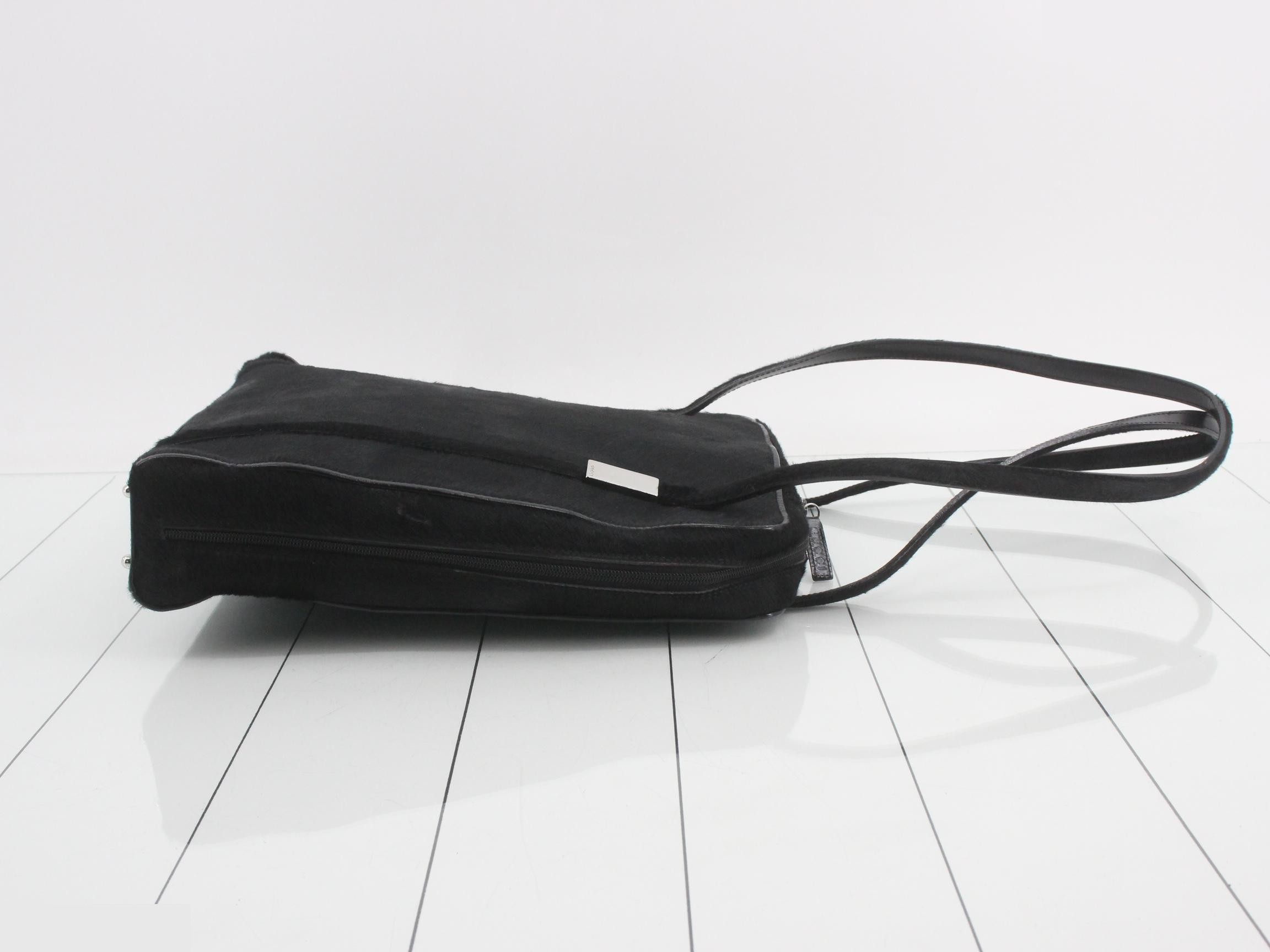 calfskin tote bag, black, 002 2058 0435 5 — view 3