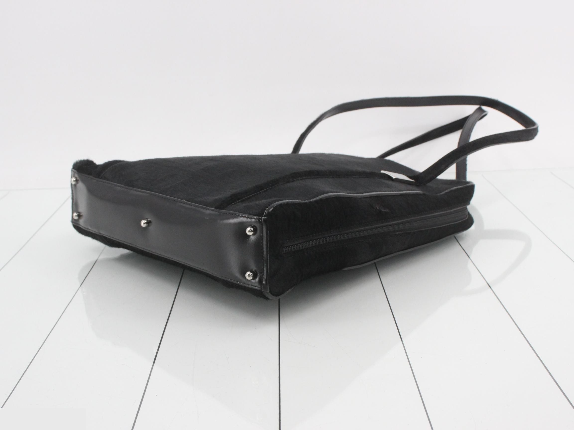 calfskin tote bag, black, 002 2058 0435 5 — view 6