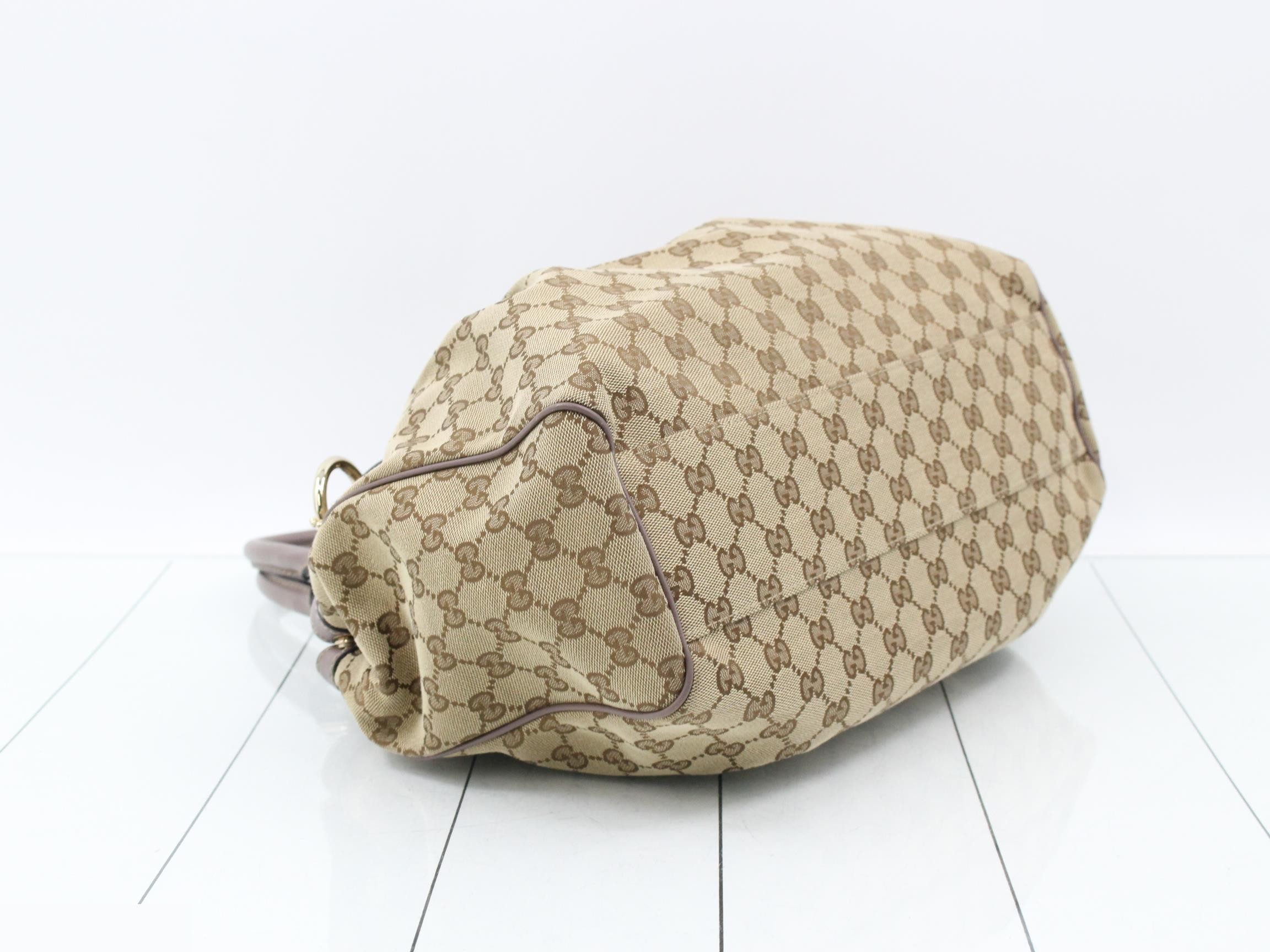Sukey GG Canvas Leather Handbag — view 5
