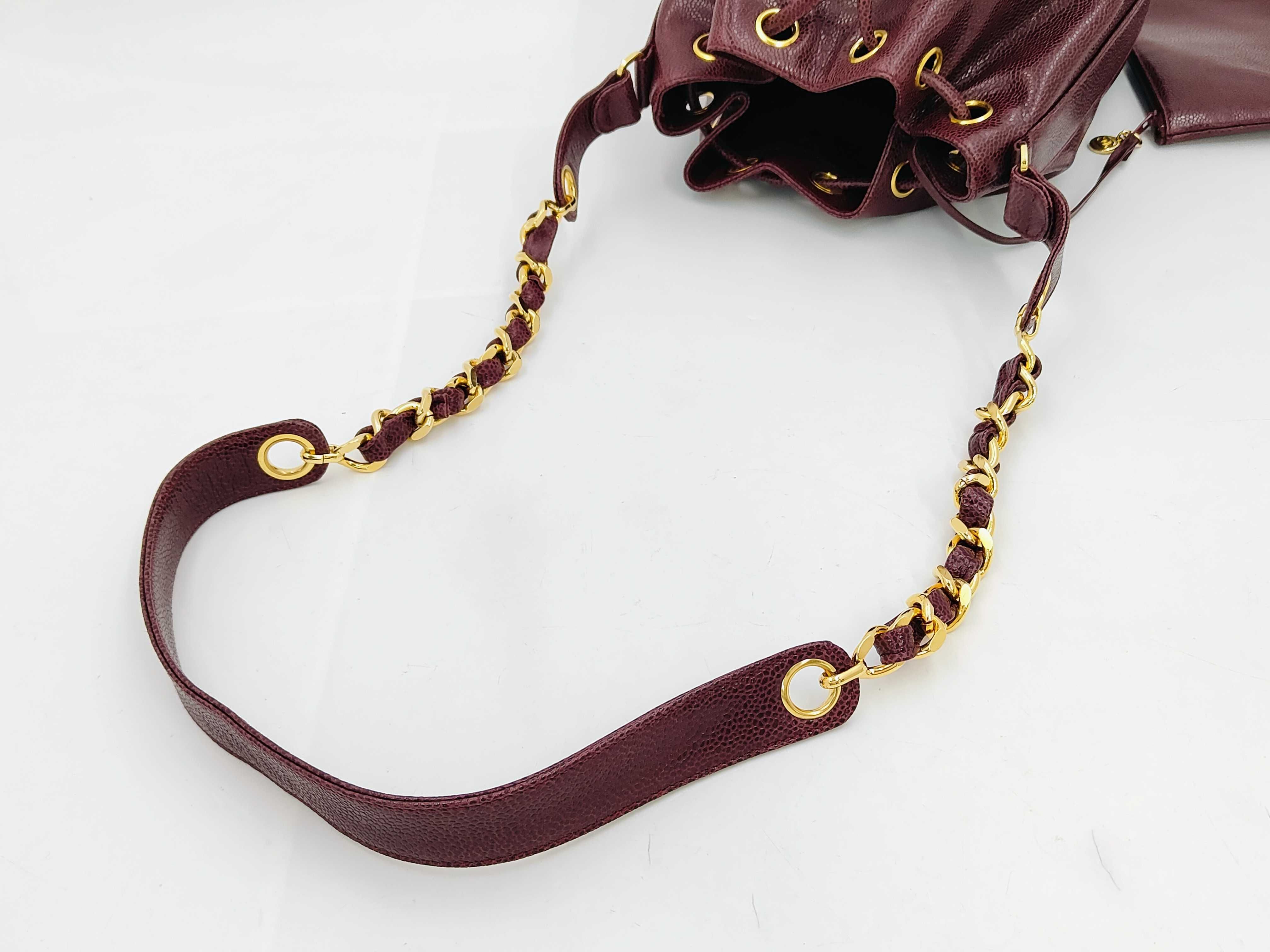 Caviar Skin Large Coco Chain Shoulder Bag (Series 2) — view 3