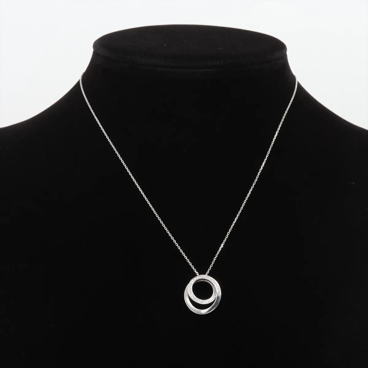 Etincelle de Cartier Diamond Necklace 750 (WG) 5.8g CKR001 (Dents, metal wear, — view 5