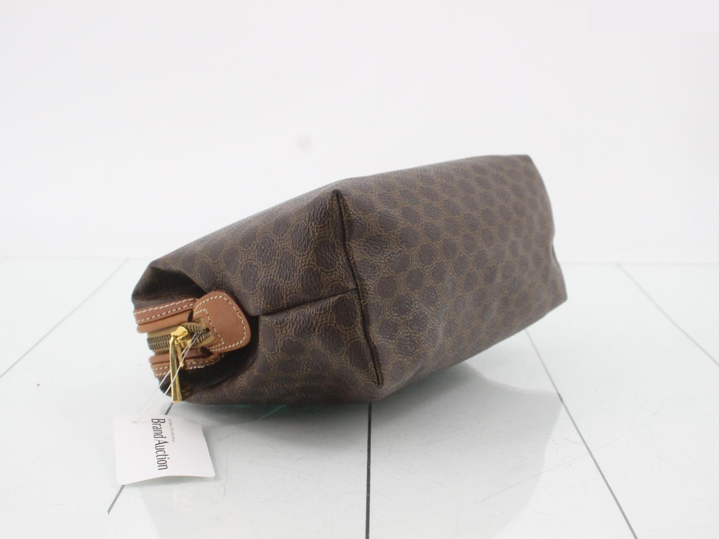 Macadam Clutch Bag, PVC/Leather, Brown — view 5