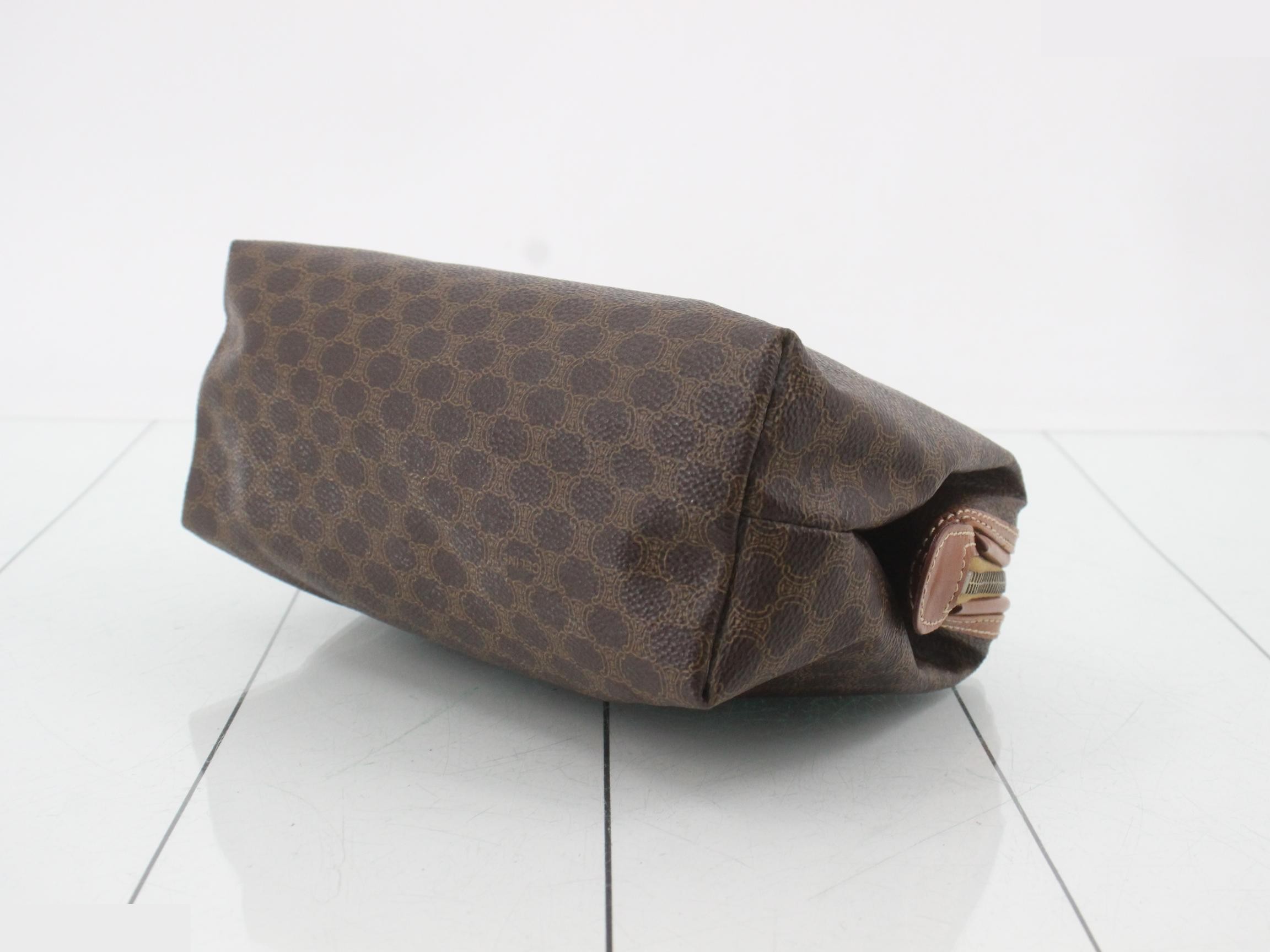 Macadam Clutch Bag, PVC/Leather, Brown — view 6