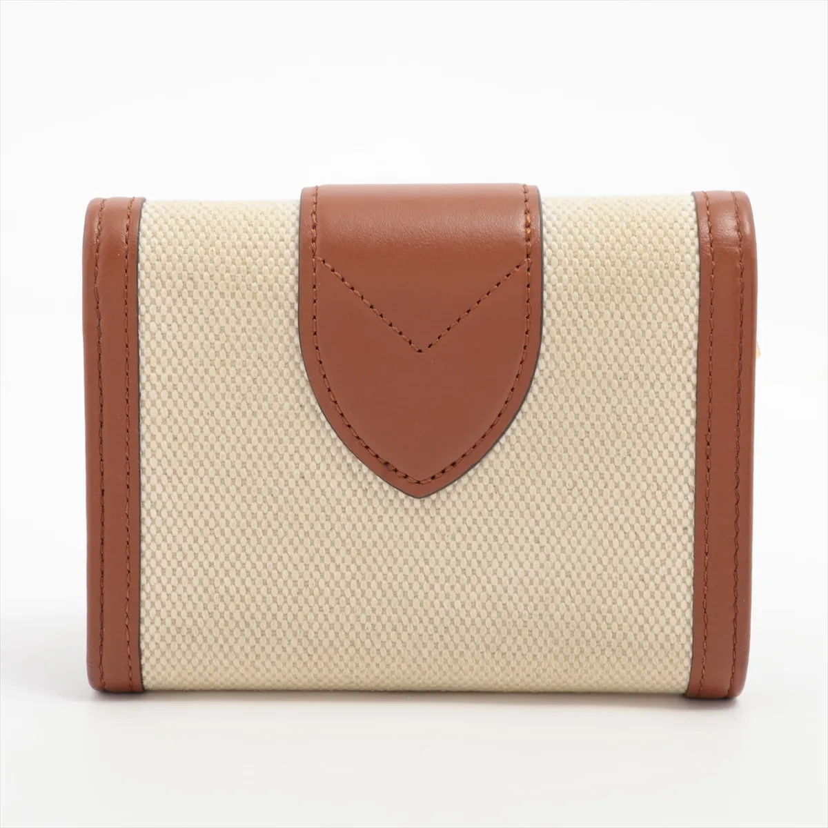 LV logo Portefeuille Pont Neuf Compact M81393 Ivory x Brown Compact Wallet (RFID responsive) — view 2