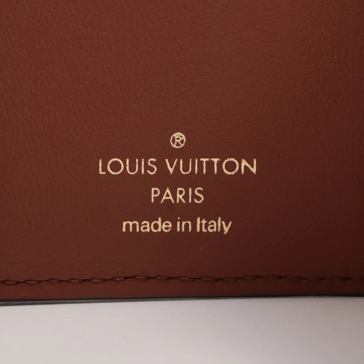 LV logo Portefeuille Pont Neuf Compact M81393 Ivory x Brown Compact Wallet (RFID responsive) — view 7