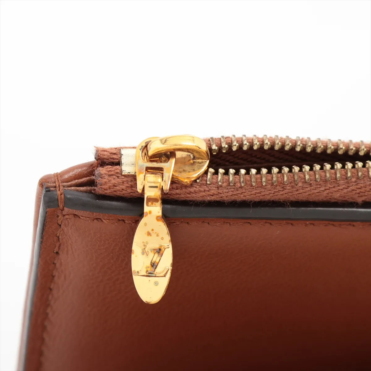 LV logo Portefeuille Pont Neuf Compact M81393 Ivory x Brown Compact Wallet (RFID responsive) — view 8