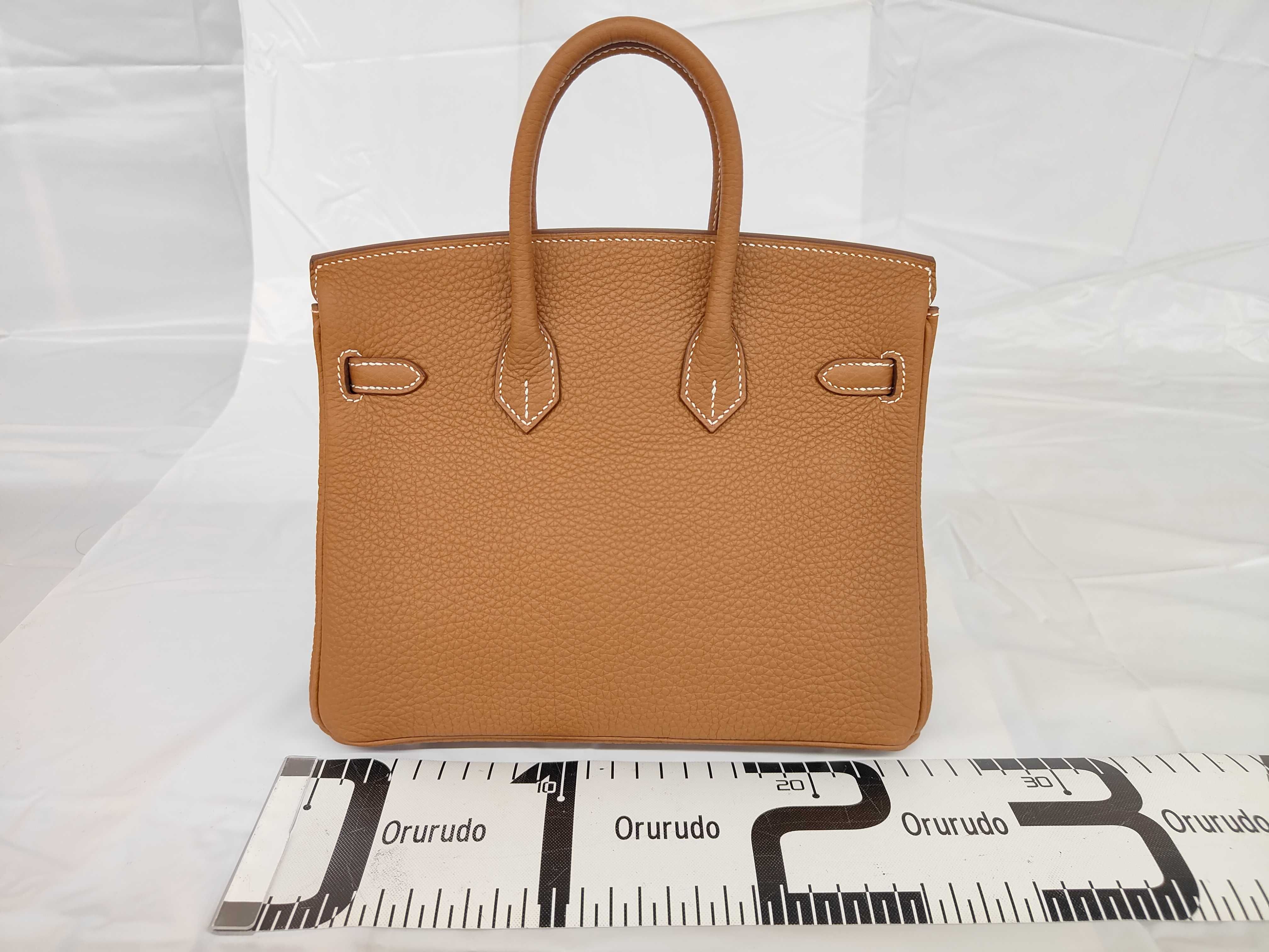 Birkin 25 Togo Leather Gold Silver Hardware G Stamp Handbag — view 2