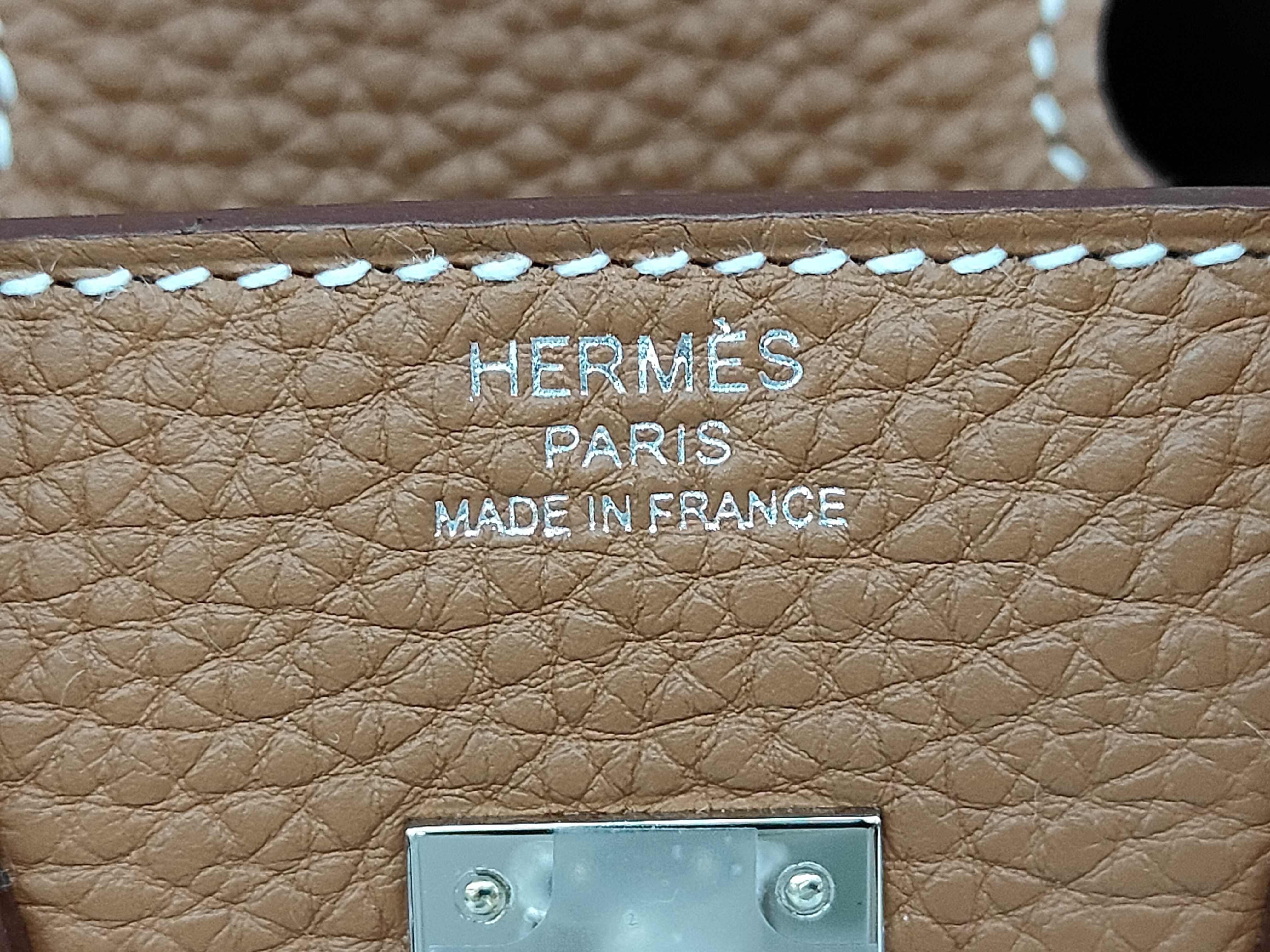 Birkin 25 Togo Leather Gold Silver Hardware G Stamp Handbag — view 12