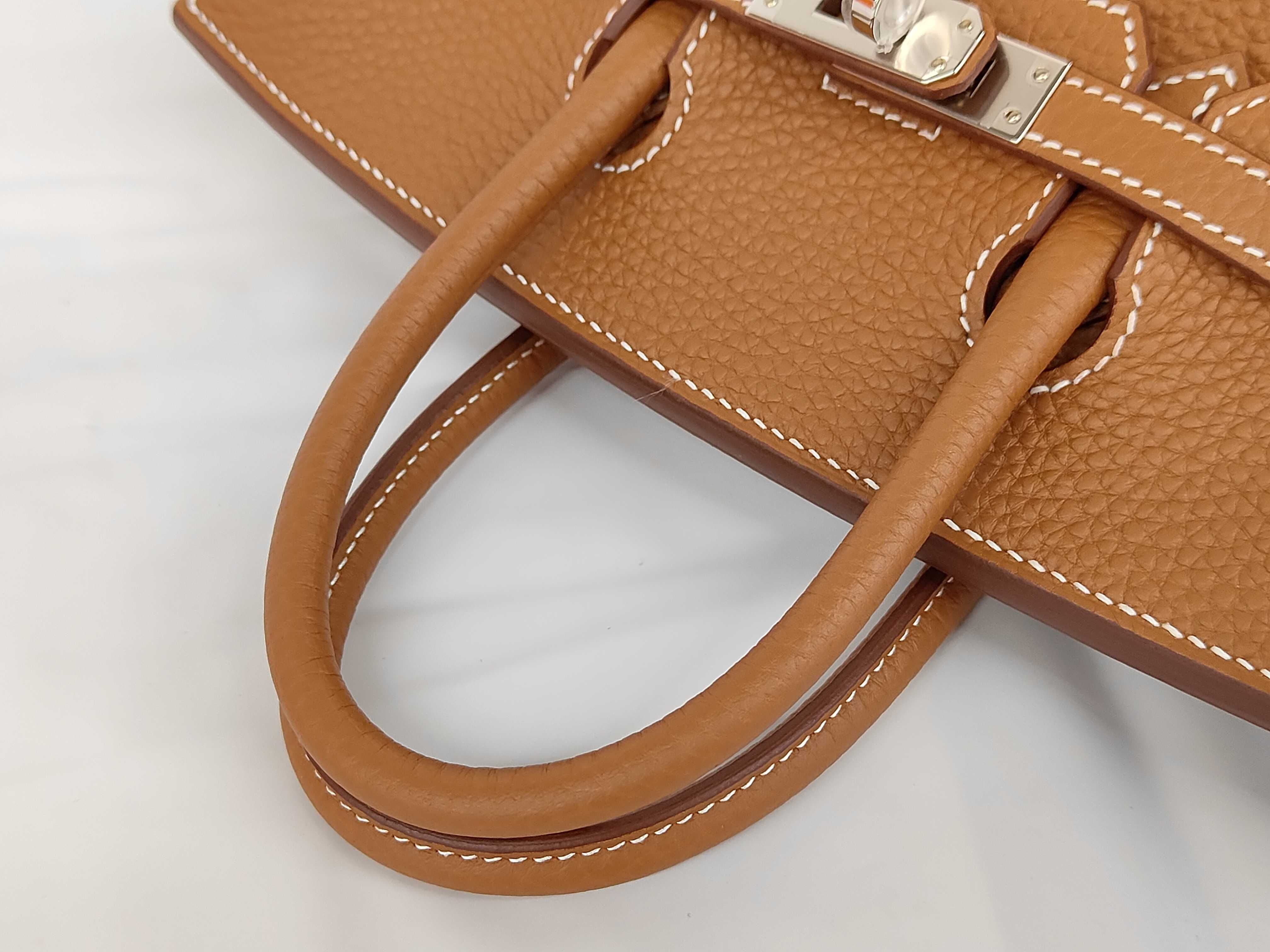 Birkin 25 Togo Leather Gold Silver Hardware G Stamp Handbag — view 3
