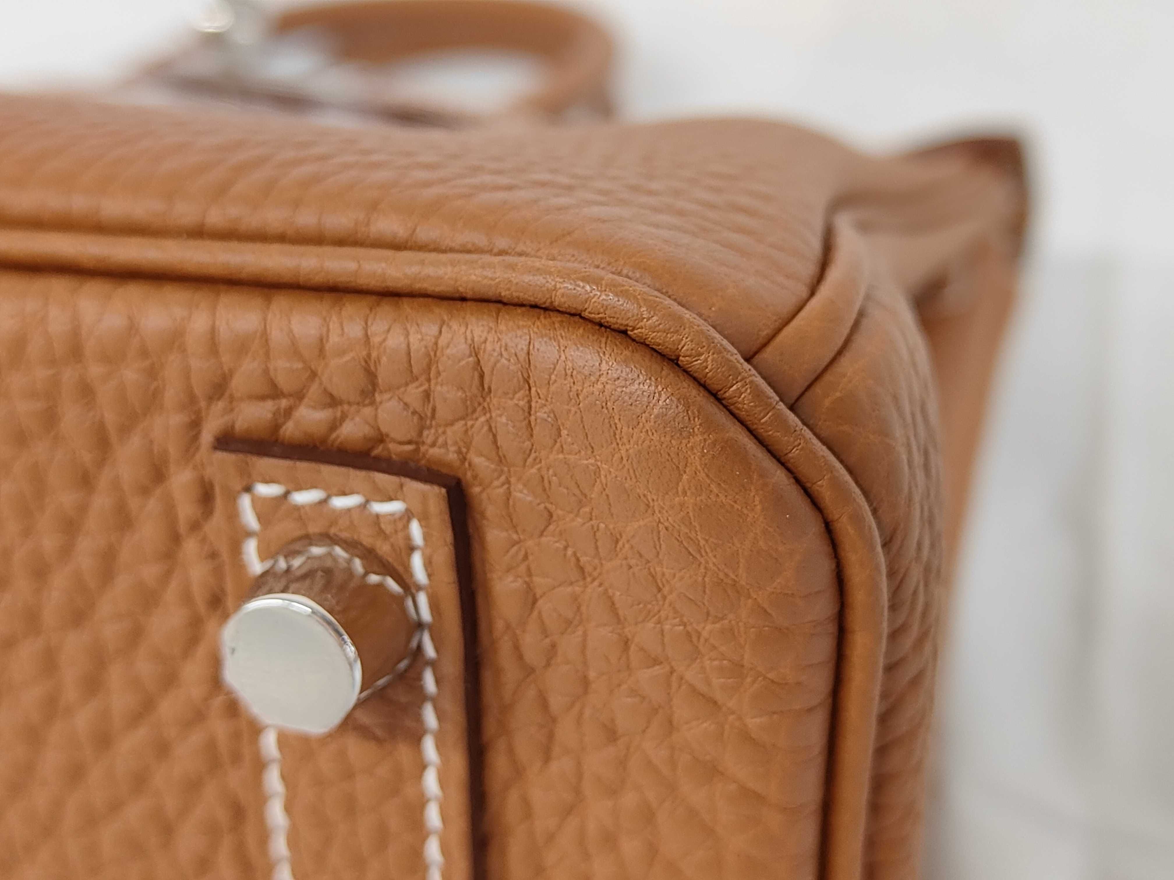 Birkin 25 Togo Leather Gold Silver Hardware G Stamp Handbag — view 6