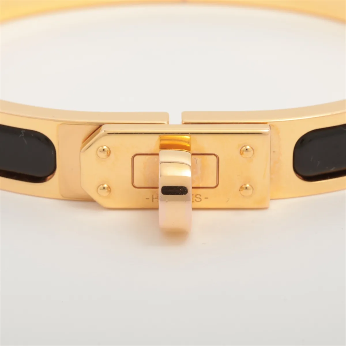 Mini Click Kelly SP0254 Bangle GP Black x Gold. Shows signs of wear including — view 3