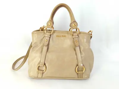 Vitello Luxe Handbag, 2-way Shoulder Bag, Gathered Handbag