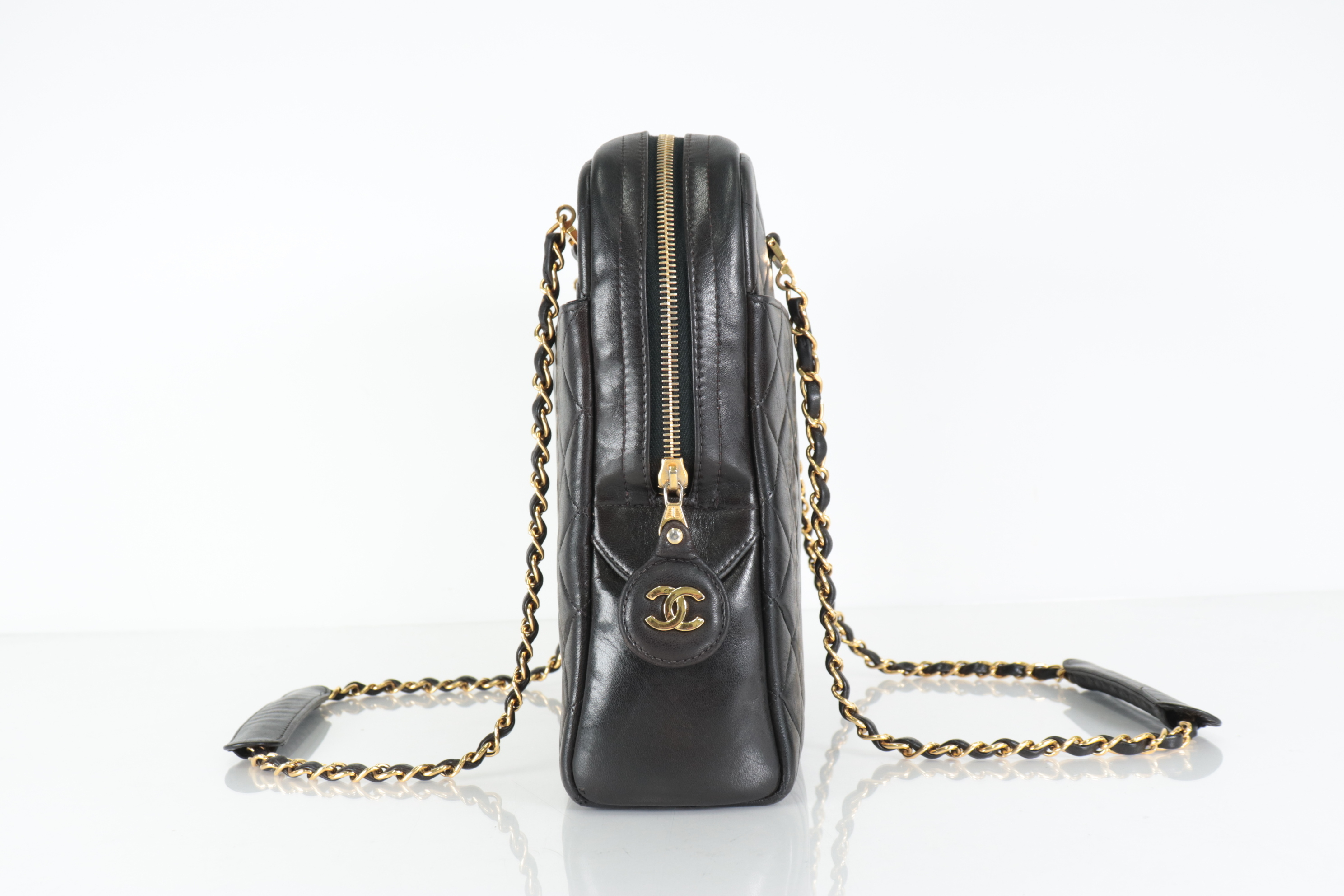 Lambskin Chain Tote Shoulder Bag (Serial No. 5) — view 5
