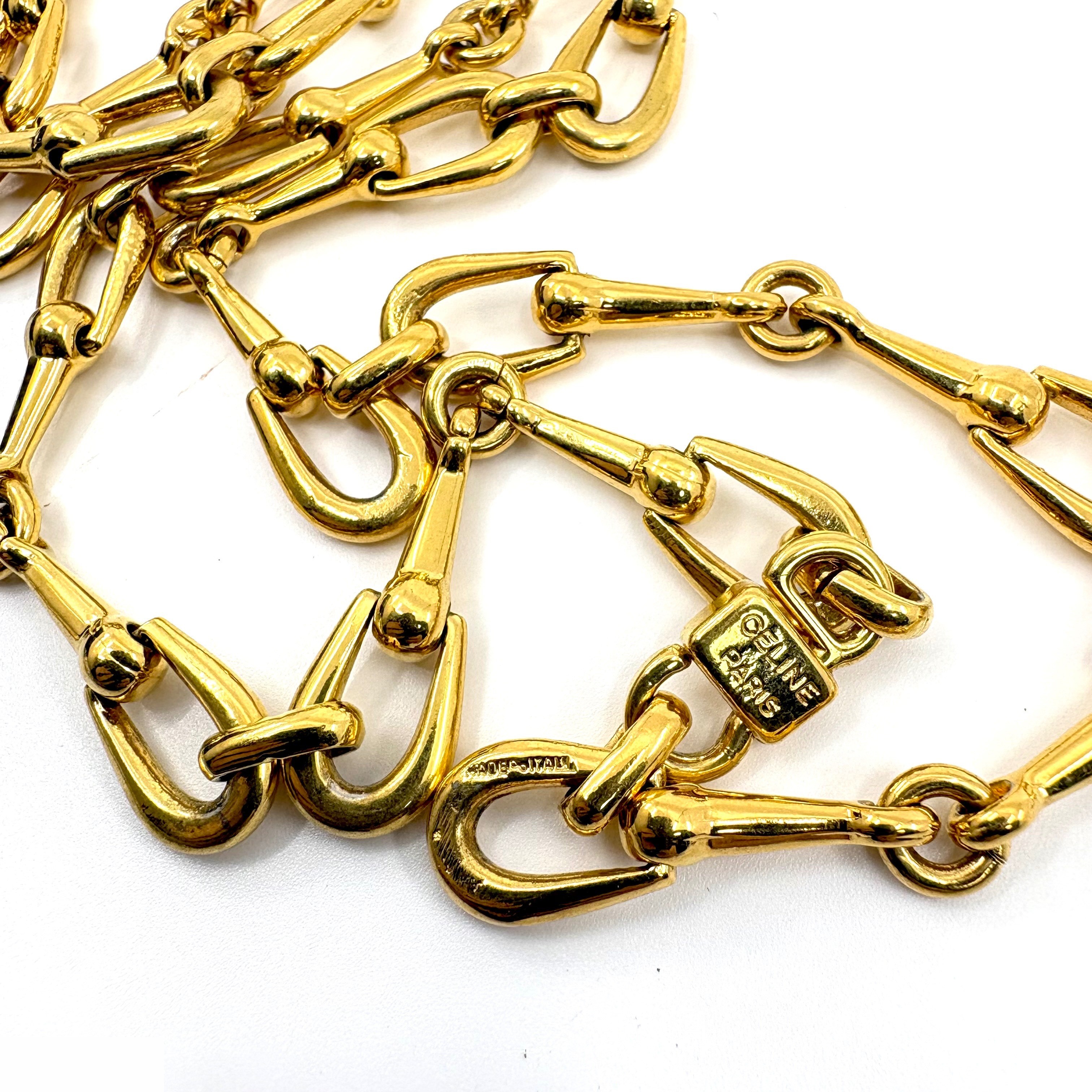 Horsebit Triomphe Precious Metal Necklace Pendant, Chain approx. 90cm — view 3