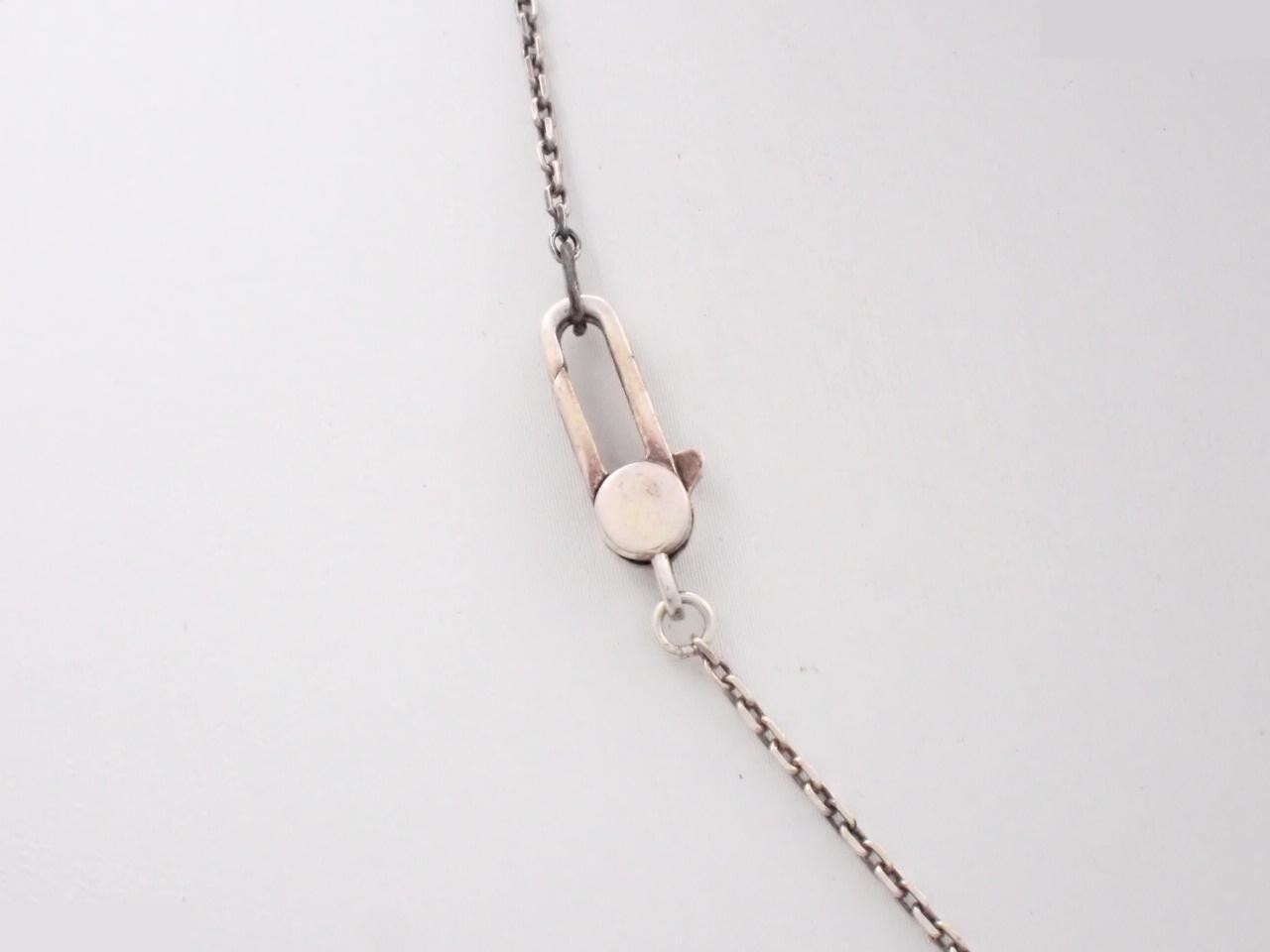 Necklace, square plate, AG925, 6.0g, chain approximately 48cm — view 2