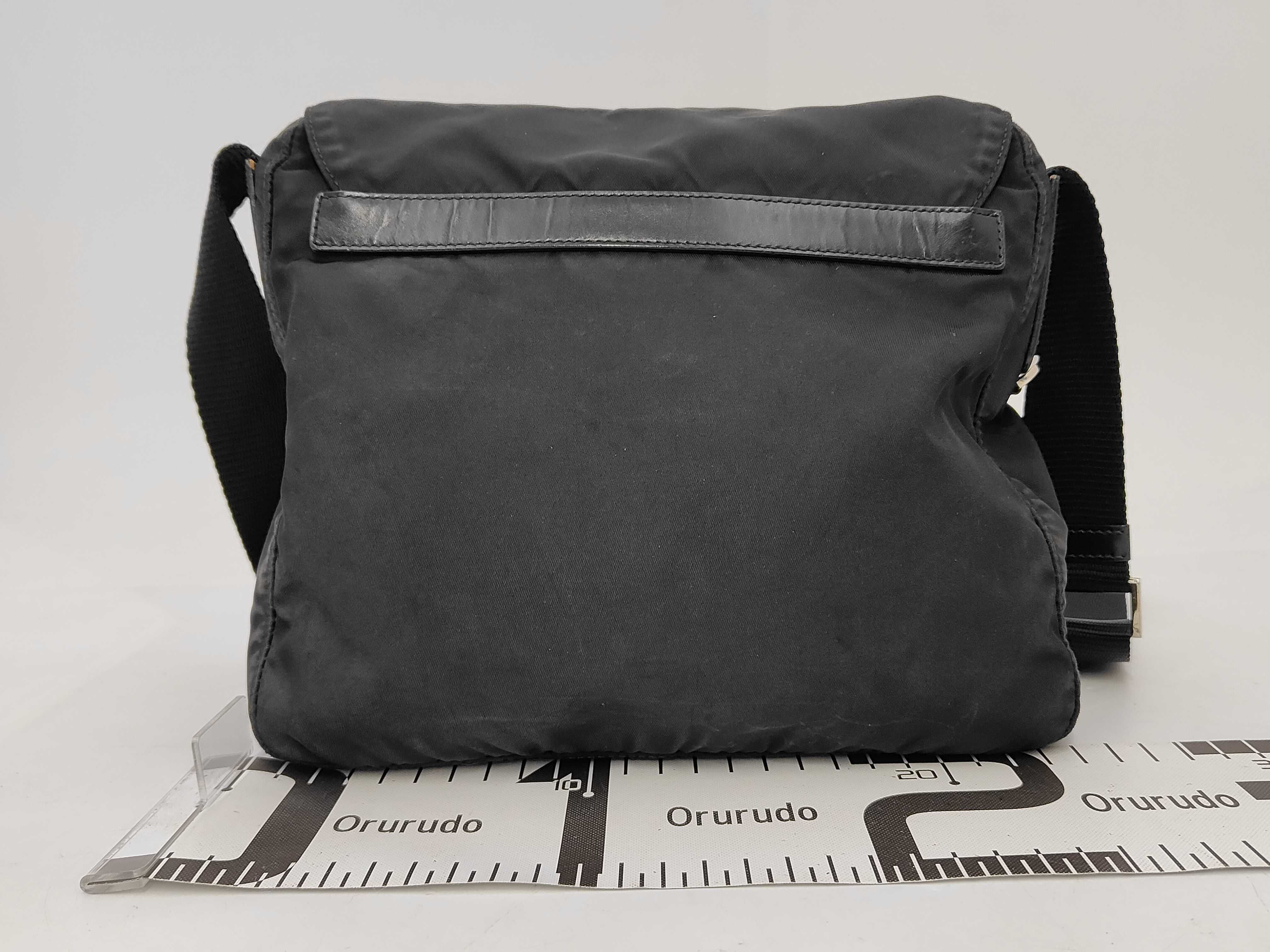 Nylon Shoulder Bag with Triangle Logo — view 2