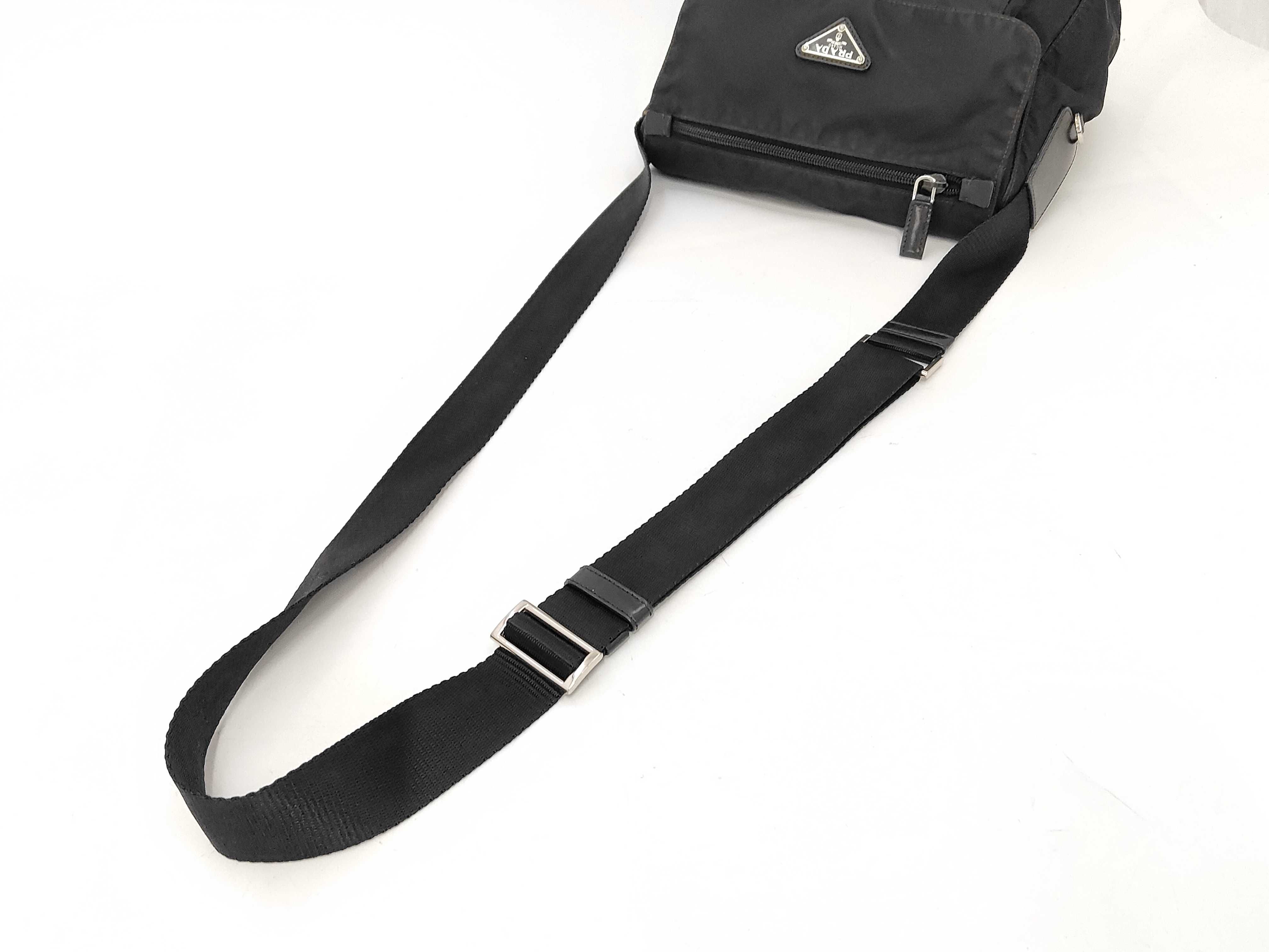 Nylon Shoulder Bag with Triangle Logo — view 3