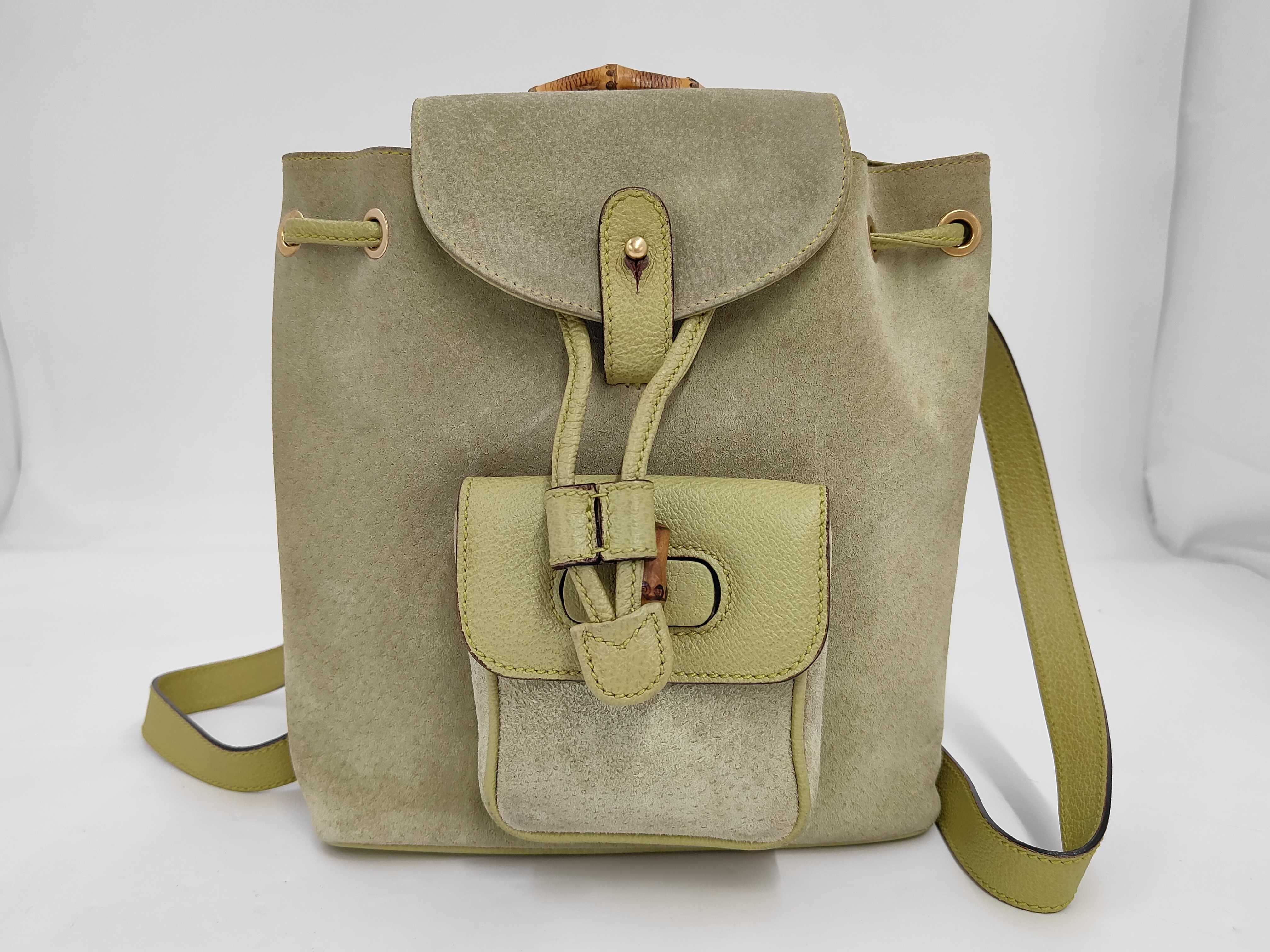 Bamboo Suede Backpack, Green