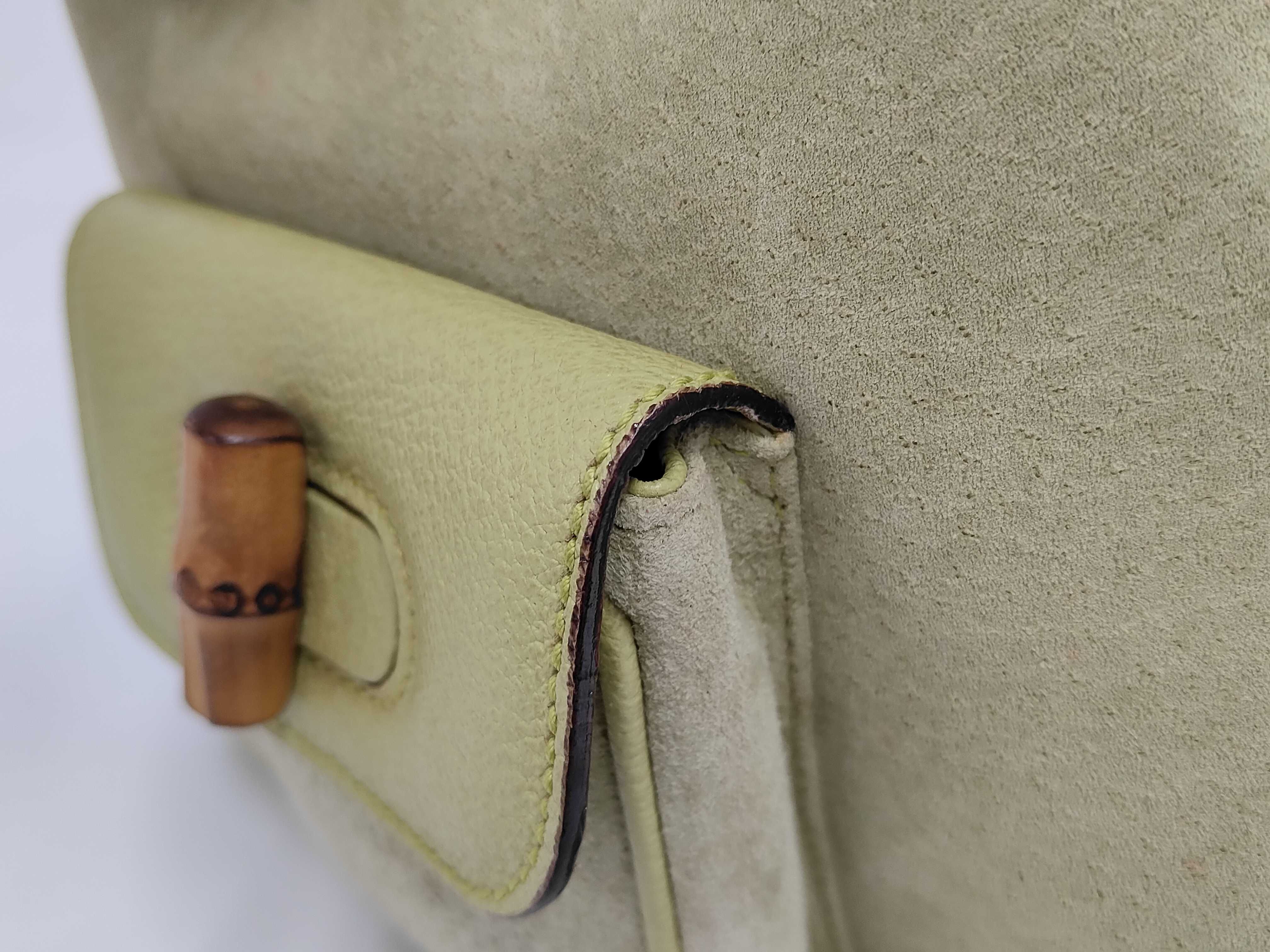 Bamboo Suede Backpack, Green — view 11