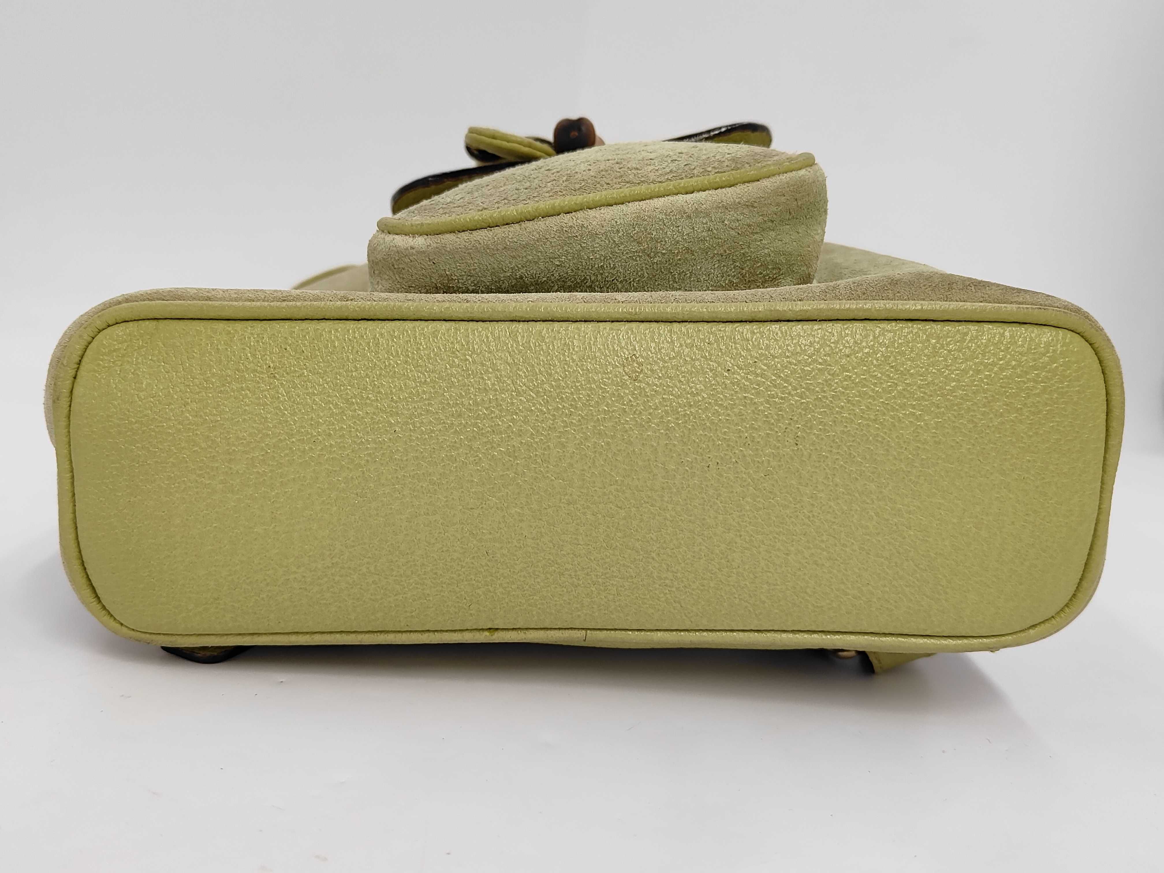 Bamboo Suede Backpack, Green — view 7
