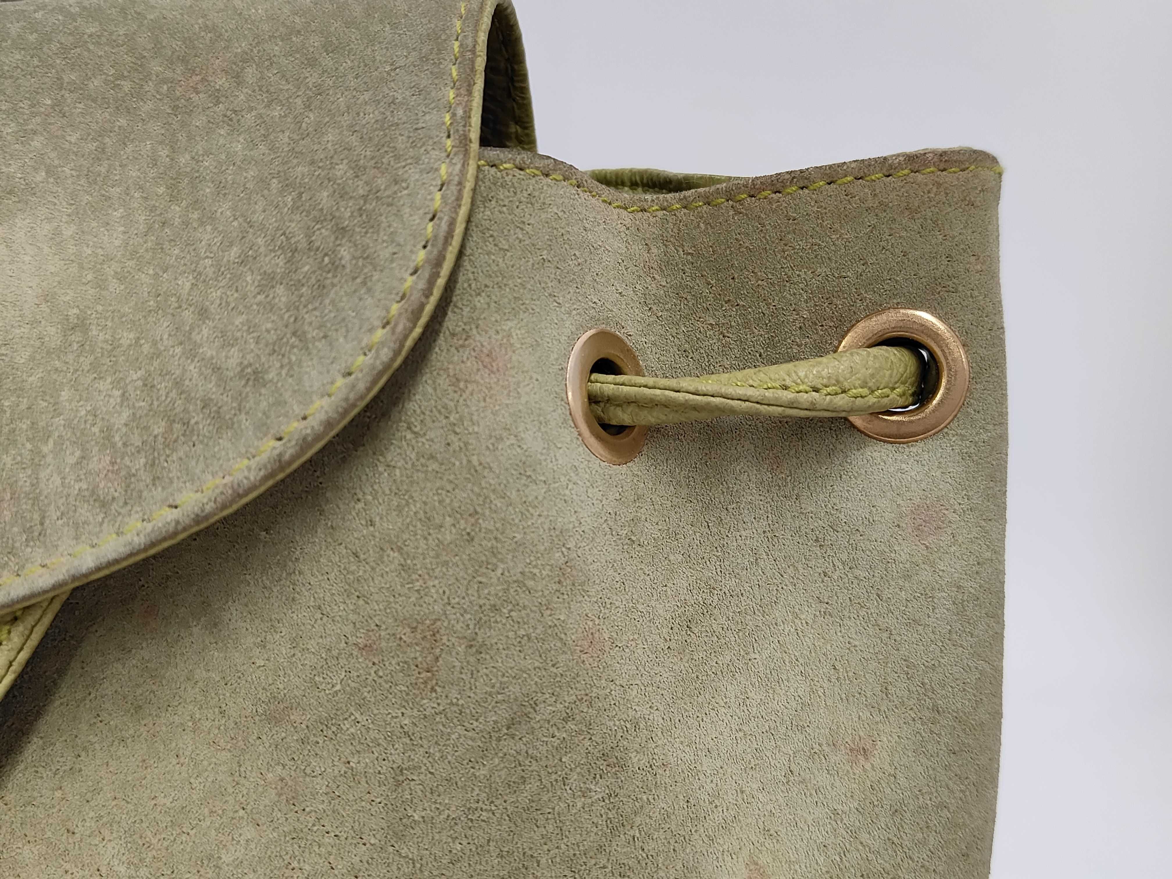 Bamboo Suede Backpack, Green — view 8