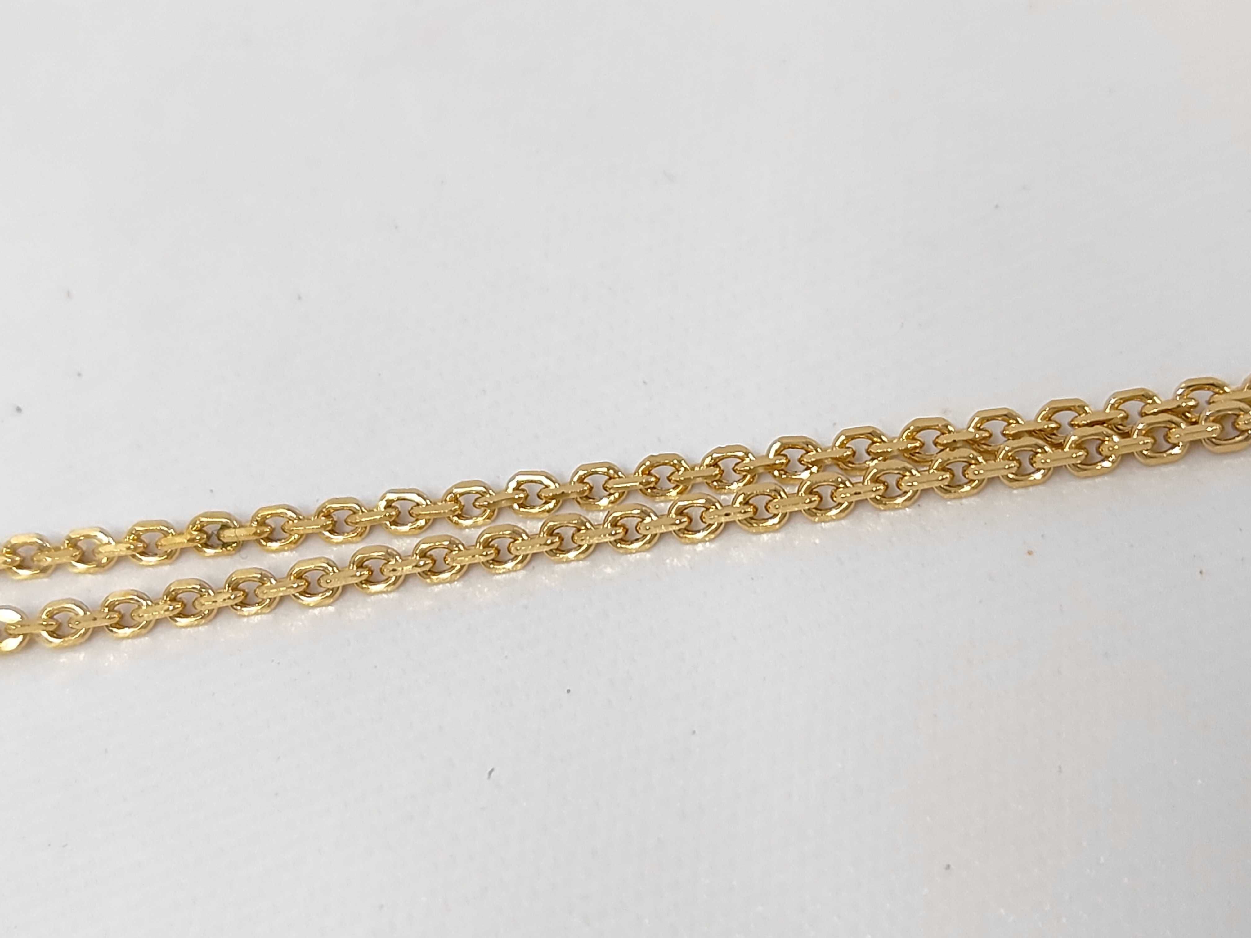 necklace with logo, pearl, and gold accents. — view 4