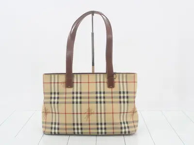 Nova Check Shadow Horse PVC Tote Bag with Tag and Dust Bag