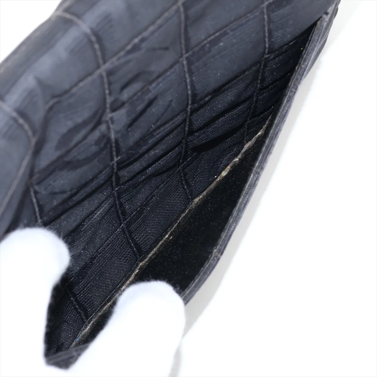 New Travel Line Nylon Single Flap Double Chain Bag, Black with Black Hardware, 7158544 (Serial Number 7) — view 10