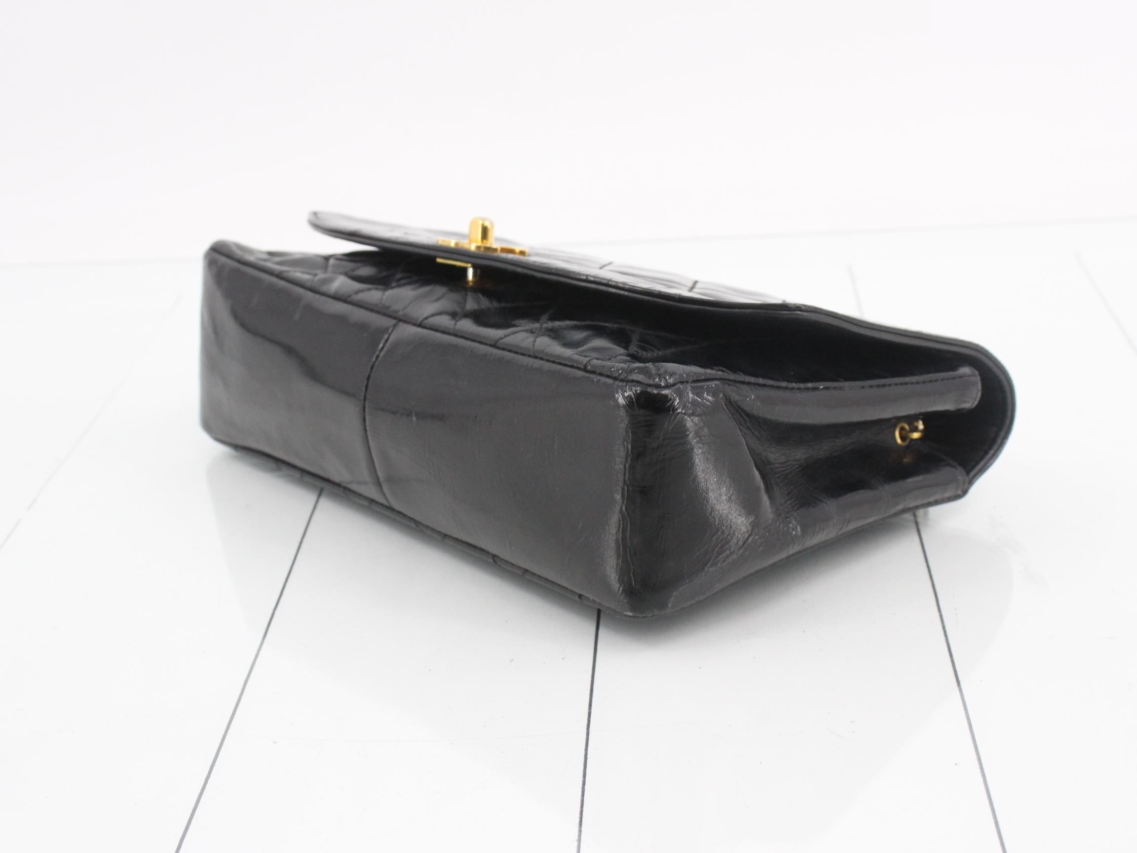 Matelassé Diana Black Chain Shoulder Bag with Gold Hardware (Still in original packaging) — view 6