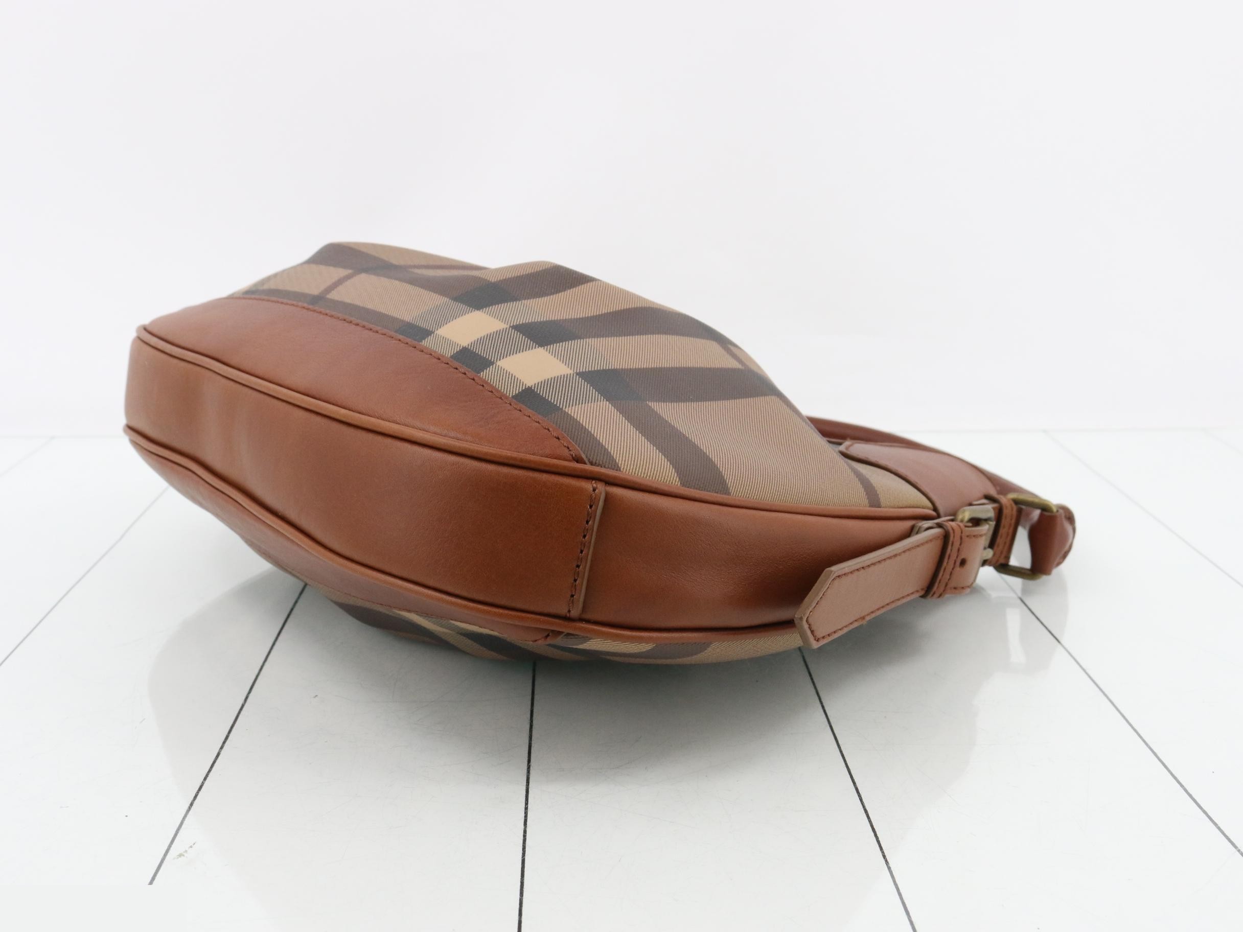Nova Check Leather Handbag — view 6