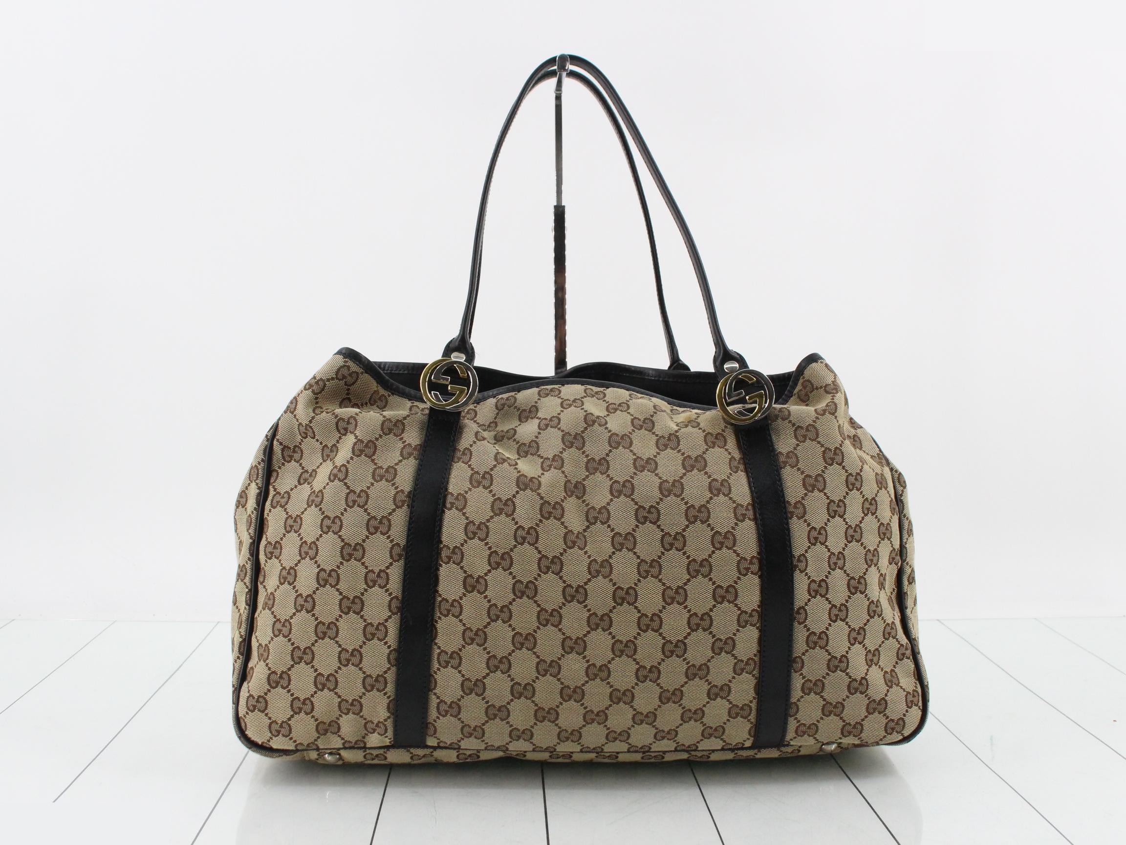 Canvas Tote Bag, Interlocking Design, 232956, 520981 — view 2