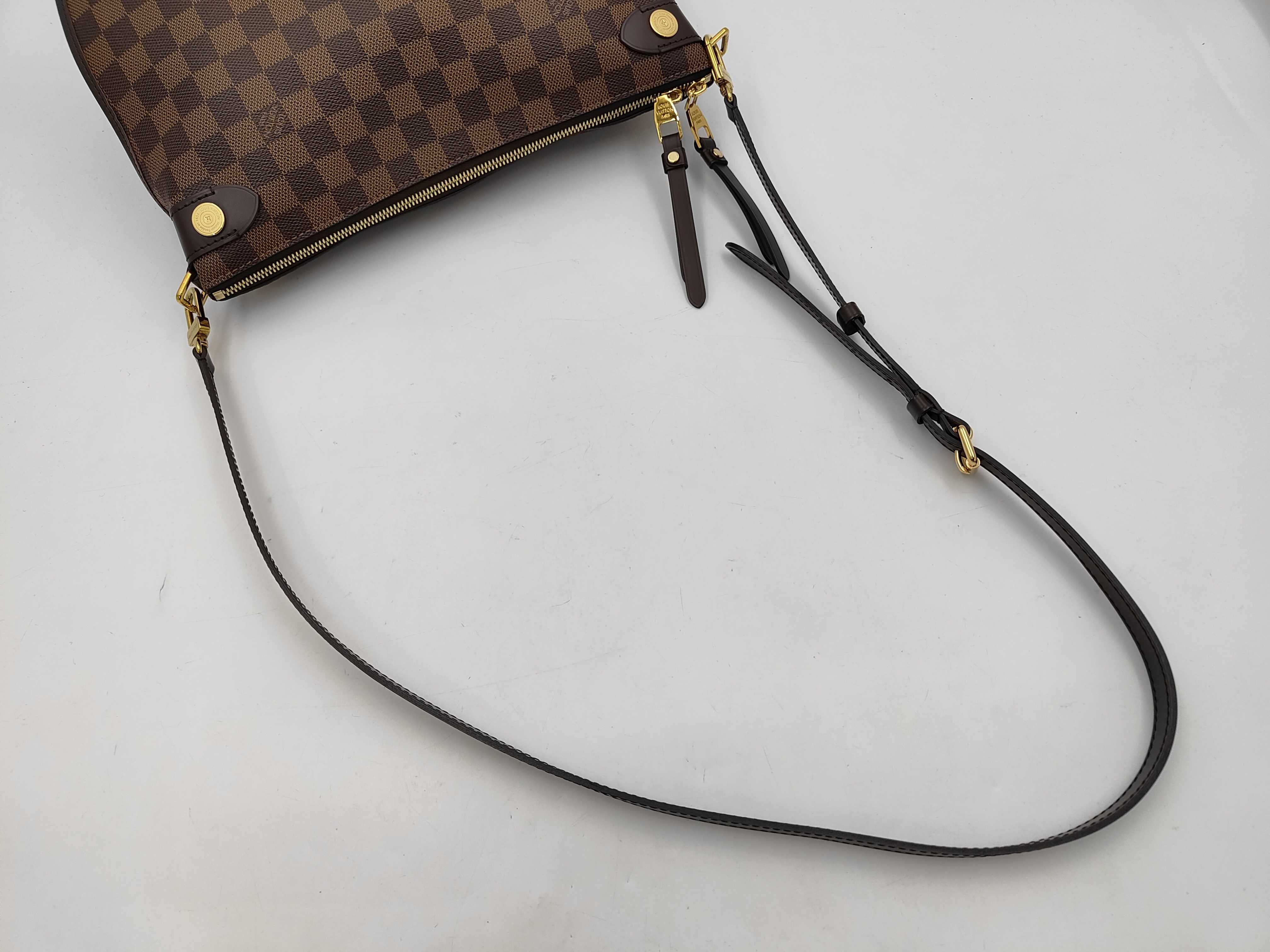 Damier LV Damier N41425 Duomo RFID AR0147 Shoulder Bag with Dust Bag and Separate Strap — view 3