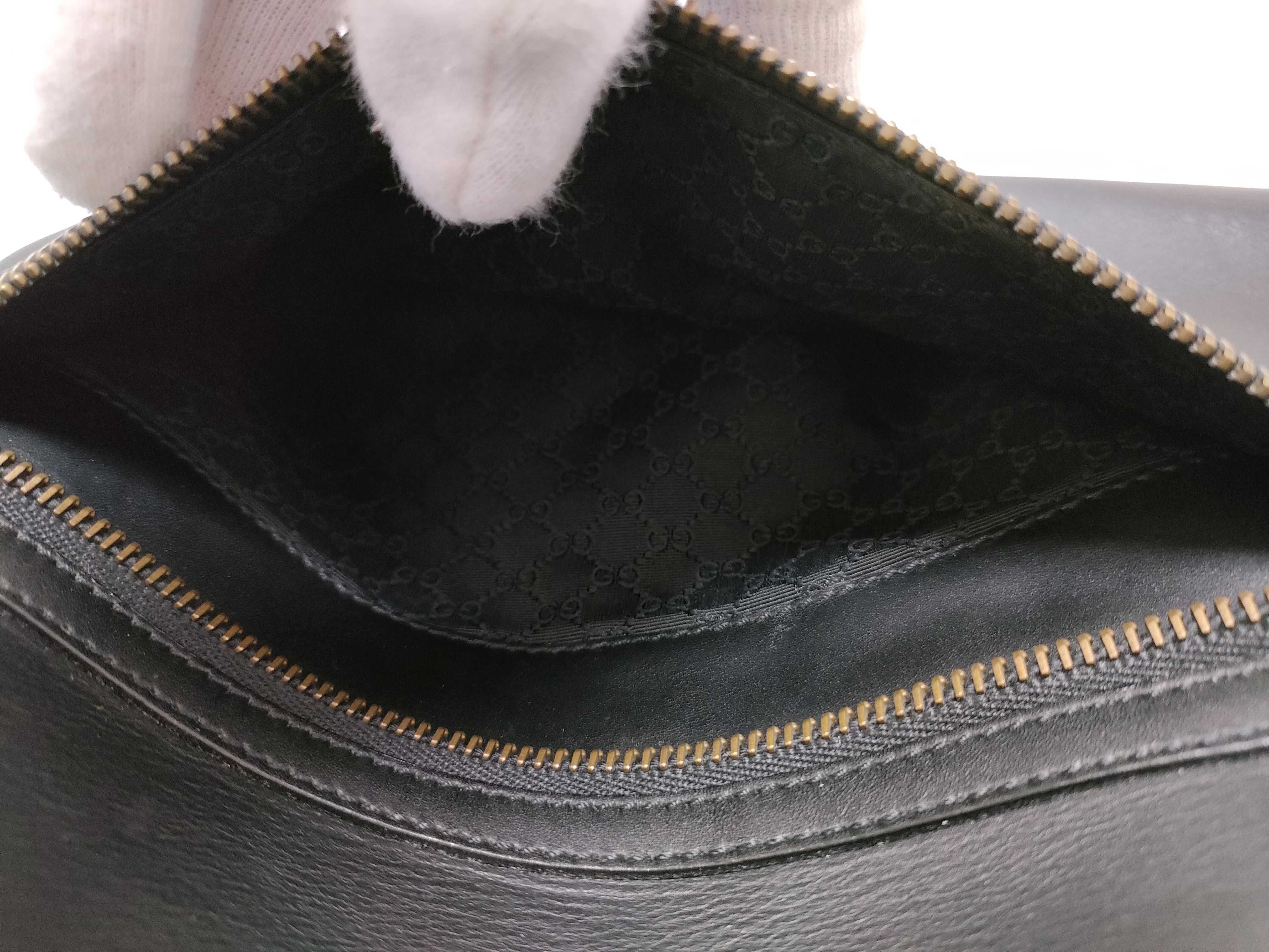 Shoulder Bag 90670, Leather Strap, Black Shoulder Bag — view 13