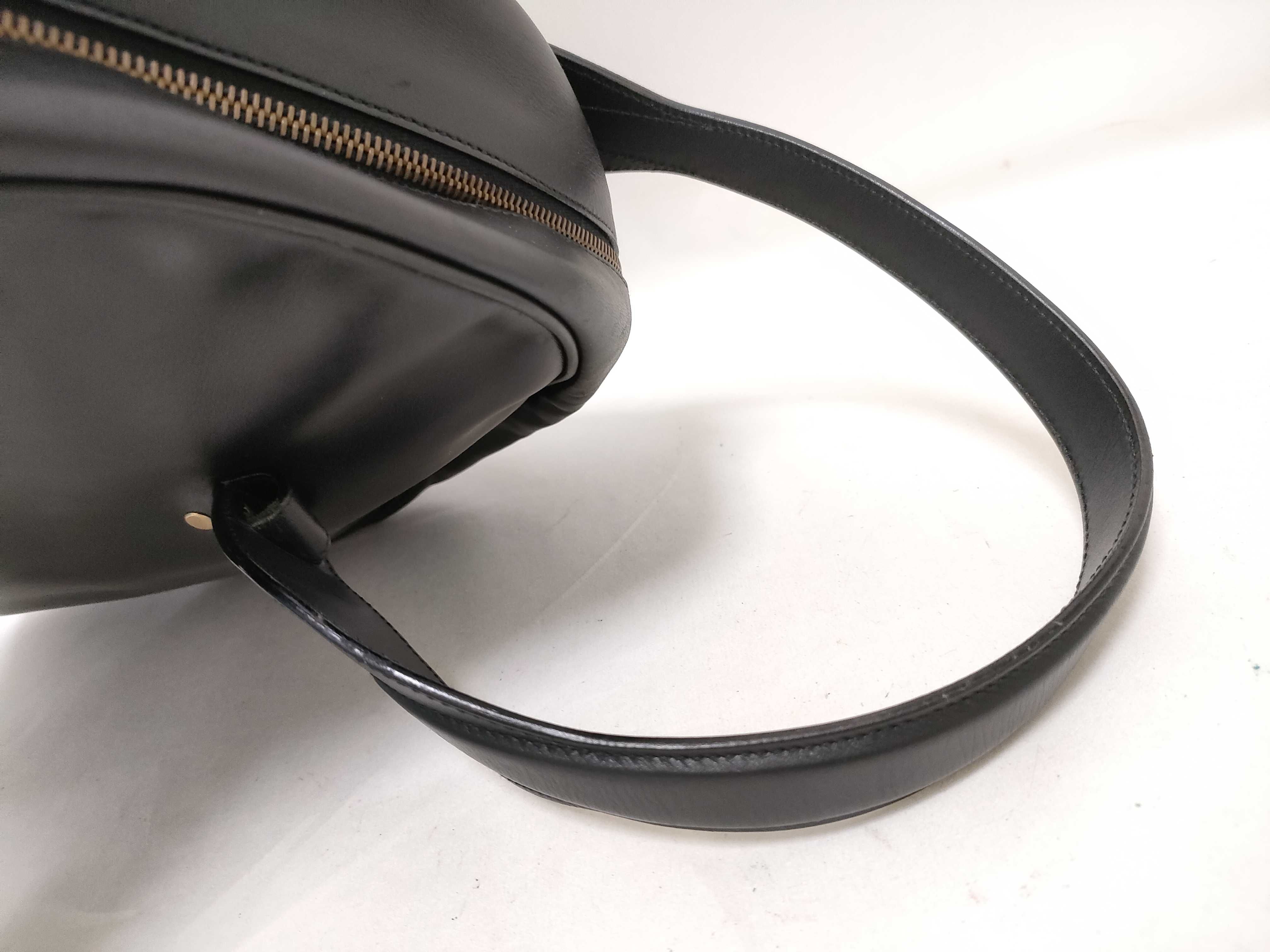 Shoulder Bag 90670, Leather Strap, Black Shoulder Bag — view 3