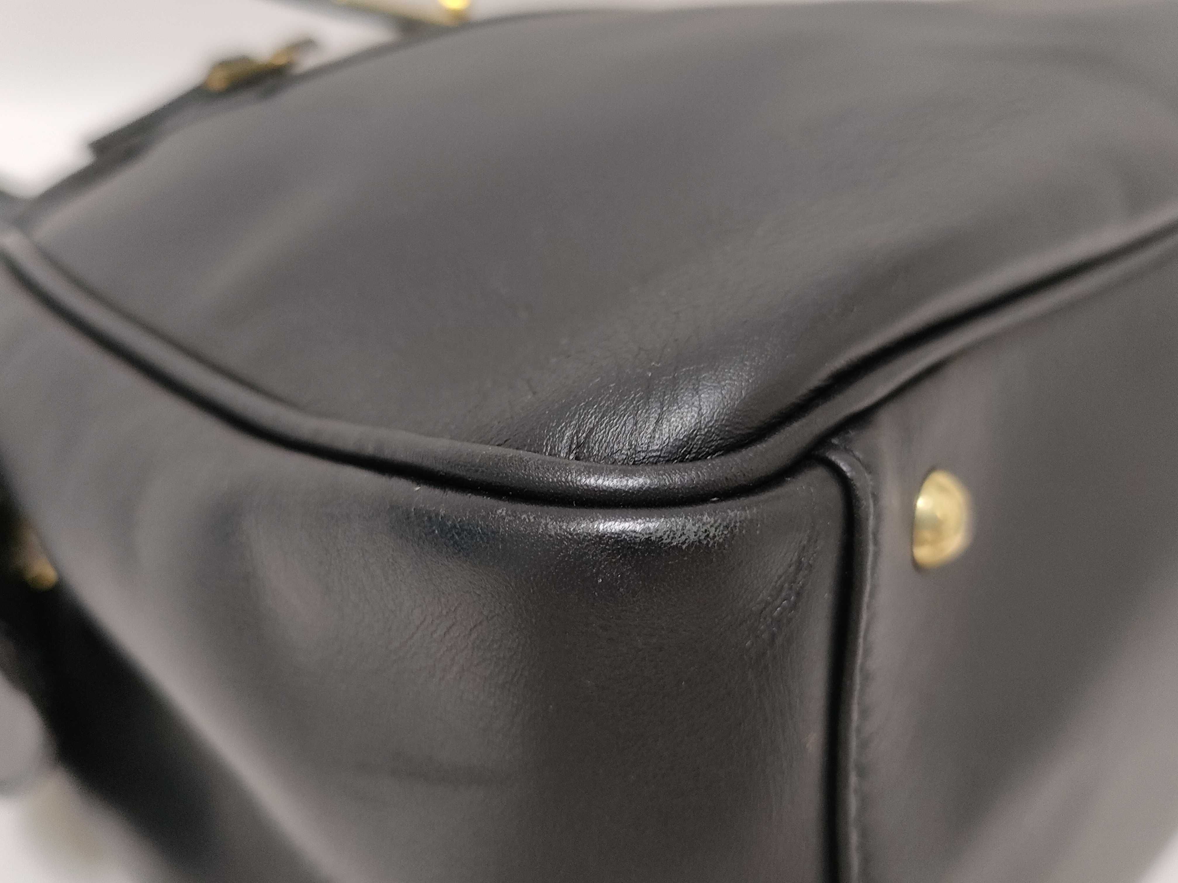 Shoulder Bag 90670, Leather Strap, Black Shoulder Bag — view 6