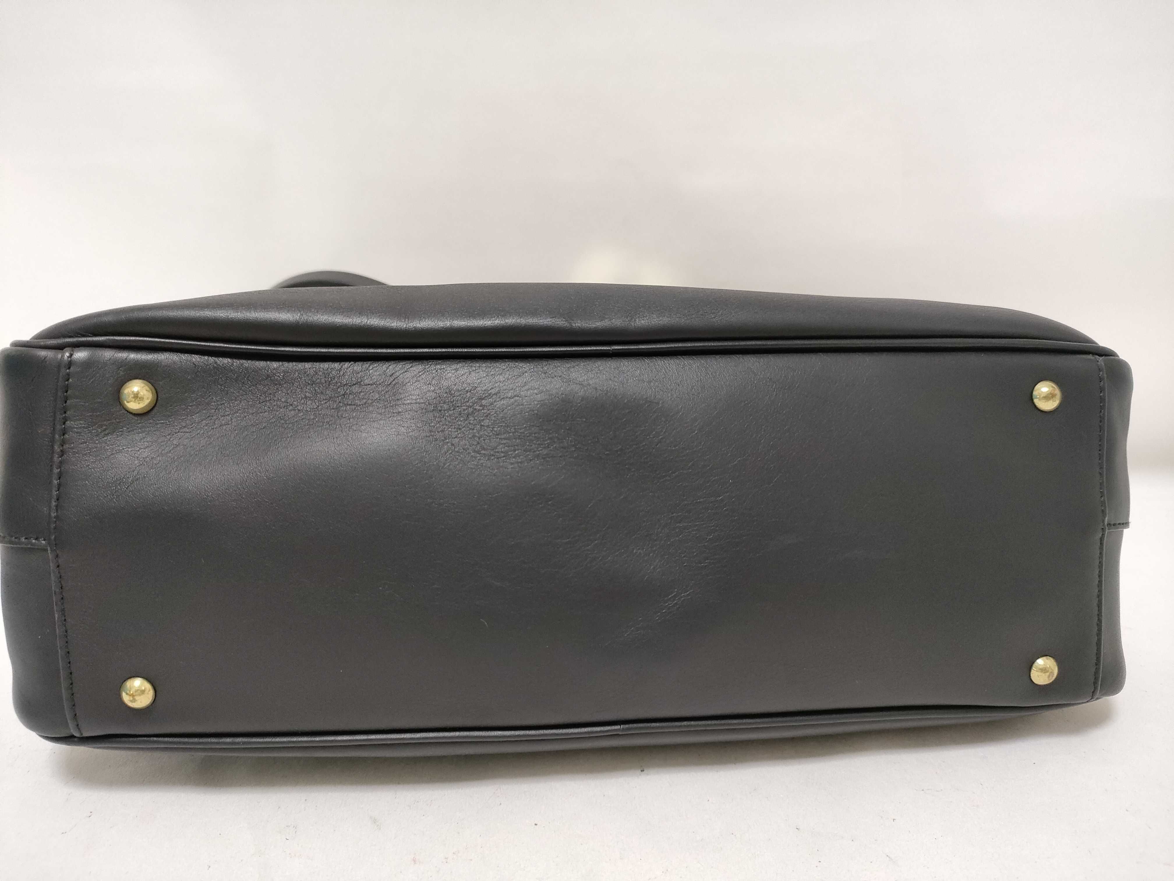 Shoulder Bag 90670, Leather Strap, Black Shoulder Bag — view 7