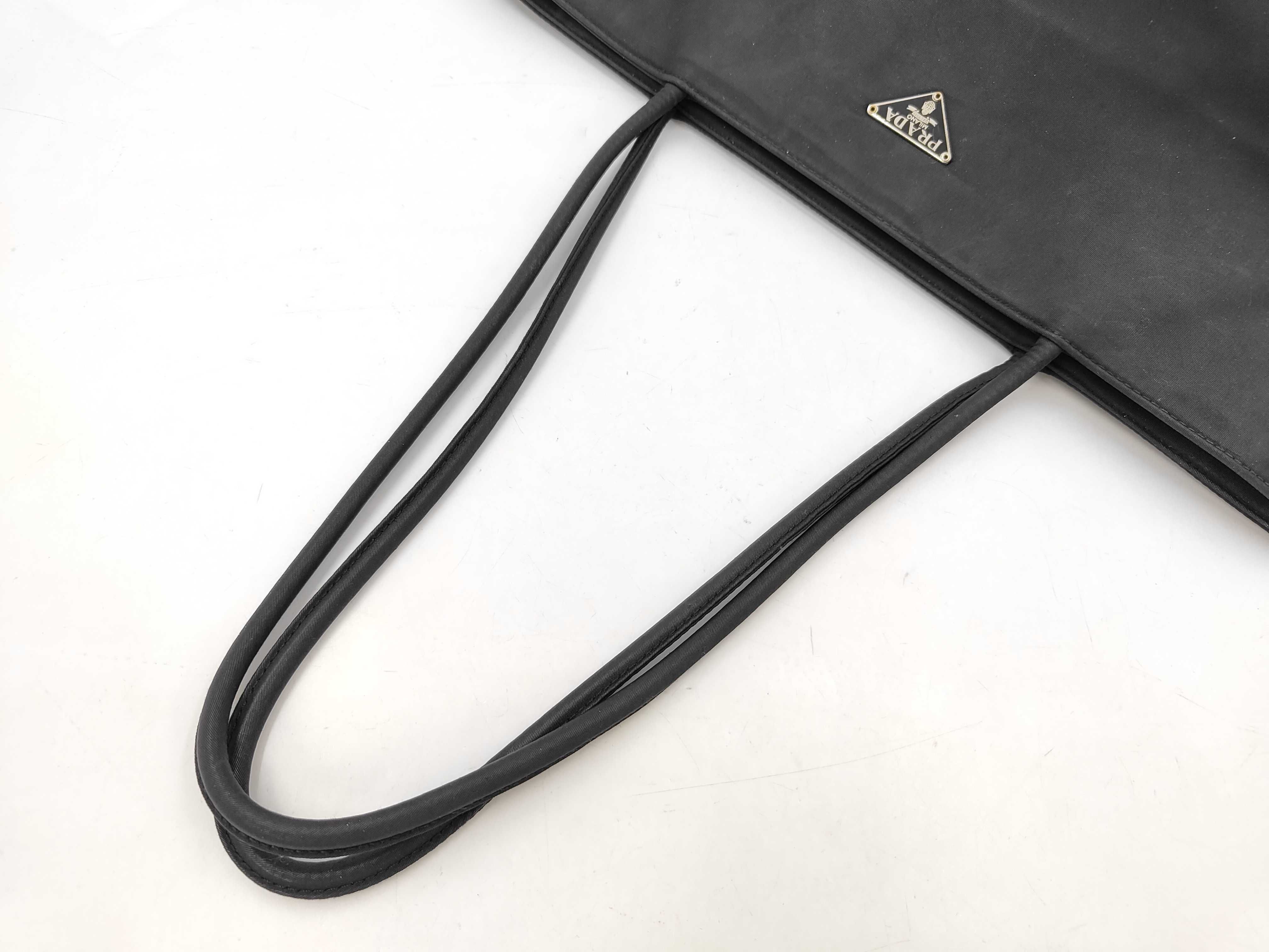 nylon tote bag, black, size W36 (approx.), no white tag. — view 5
