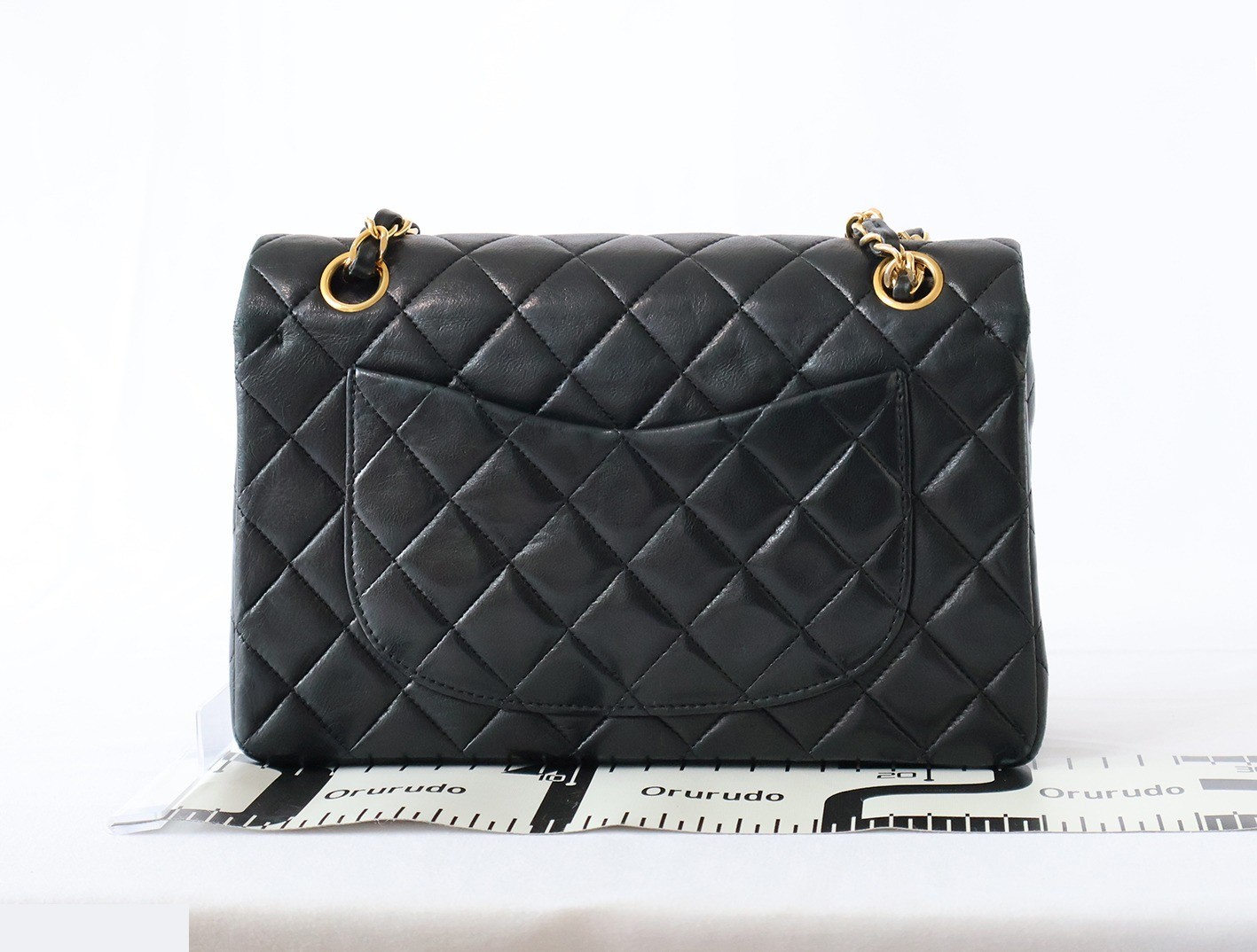 Matelassé 23 Lambskin Double Flap Double Chain Shoulder Bag, Black — view 2
