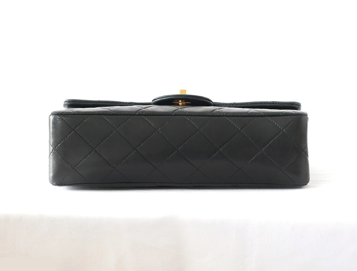 Matelassé 23 Lambskin Double Flap Double Chain Shoulder Bag, Black — view 5