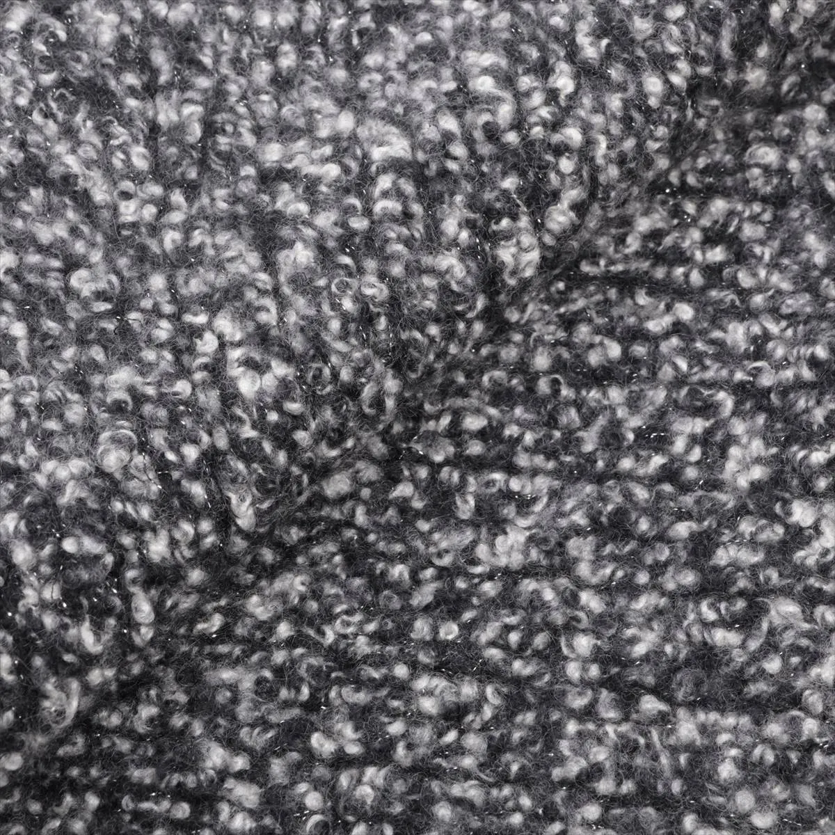 Coco Mark 18V Scarf, Cashmere x Viscose, Black x Gray, — view 2